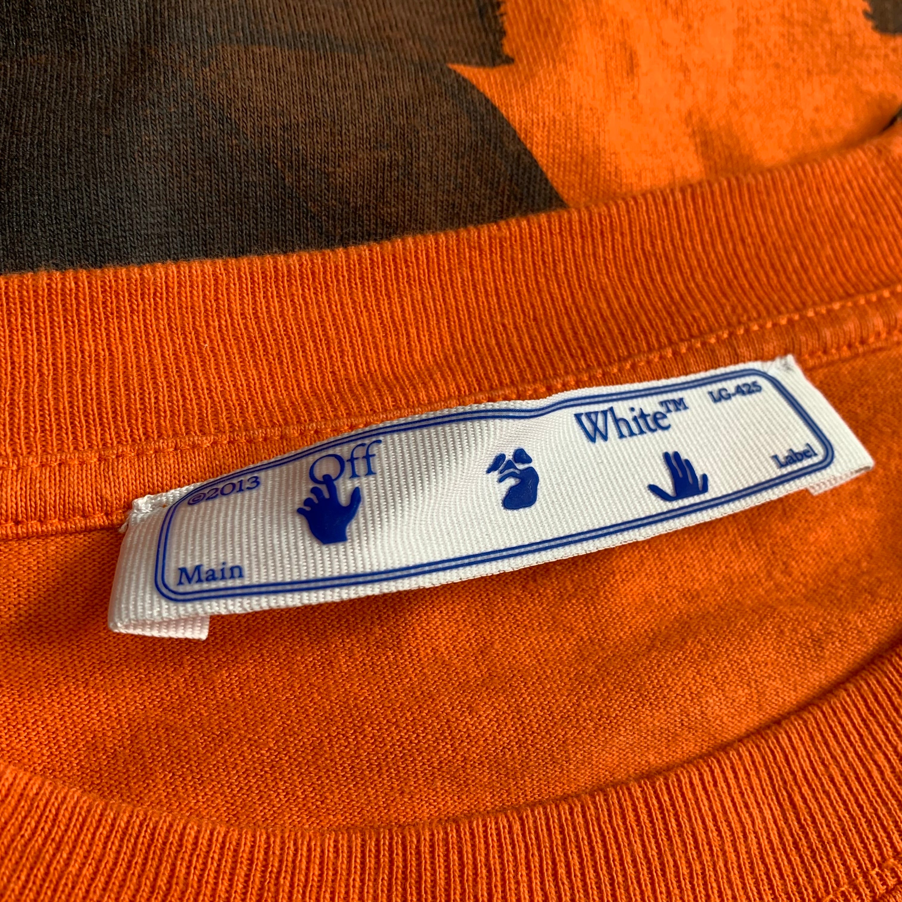 Off White XL Tee Marker Arrows Orange T-Shirt Virgil Abloh
