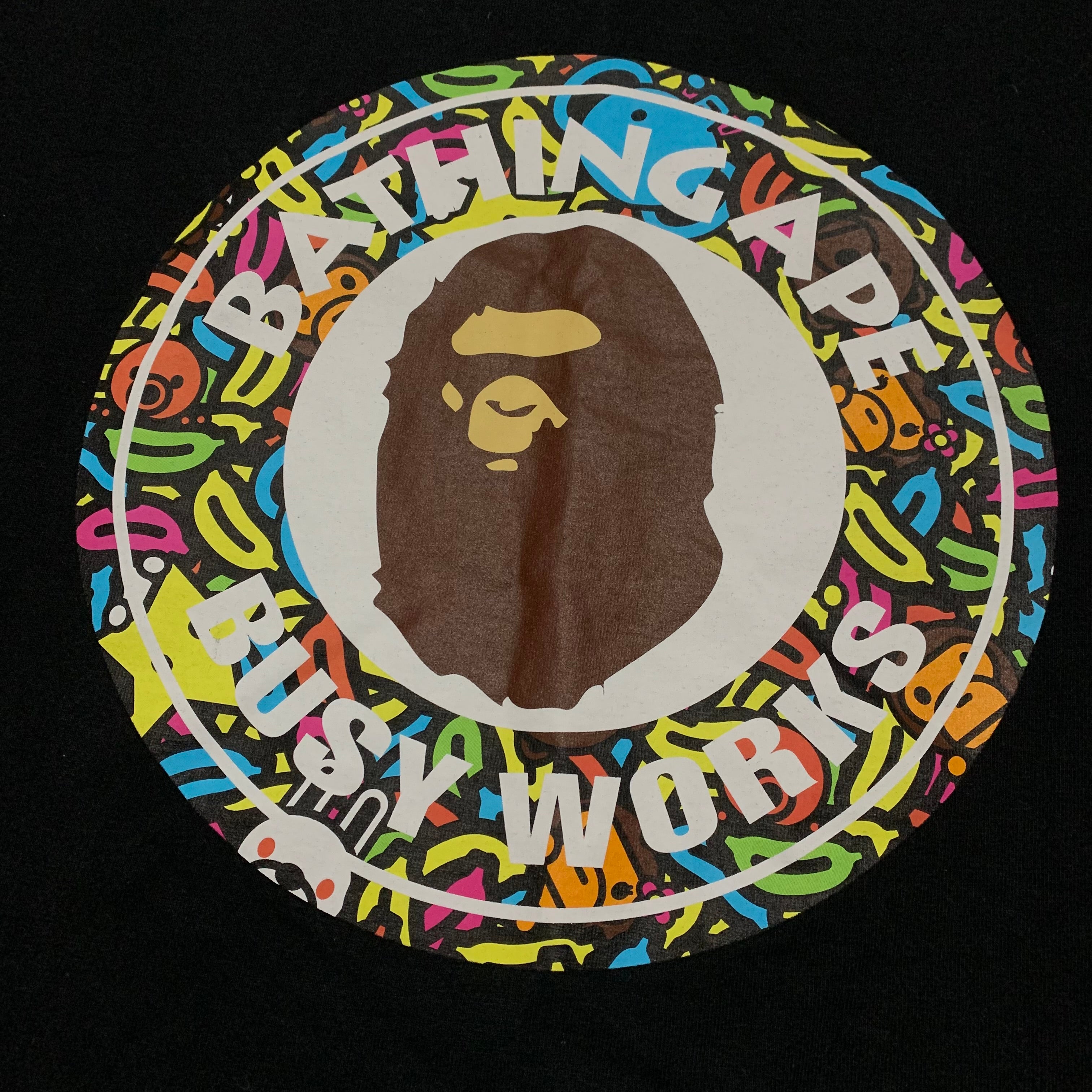 Bape Medium Busy Works Baby Milo Black Tee