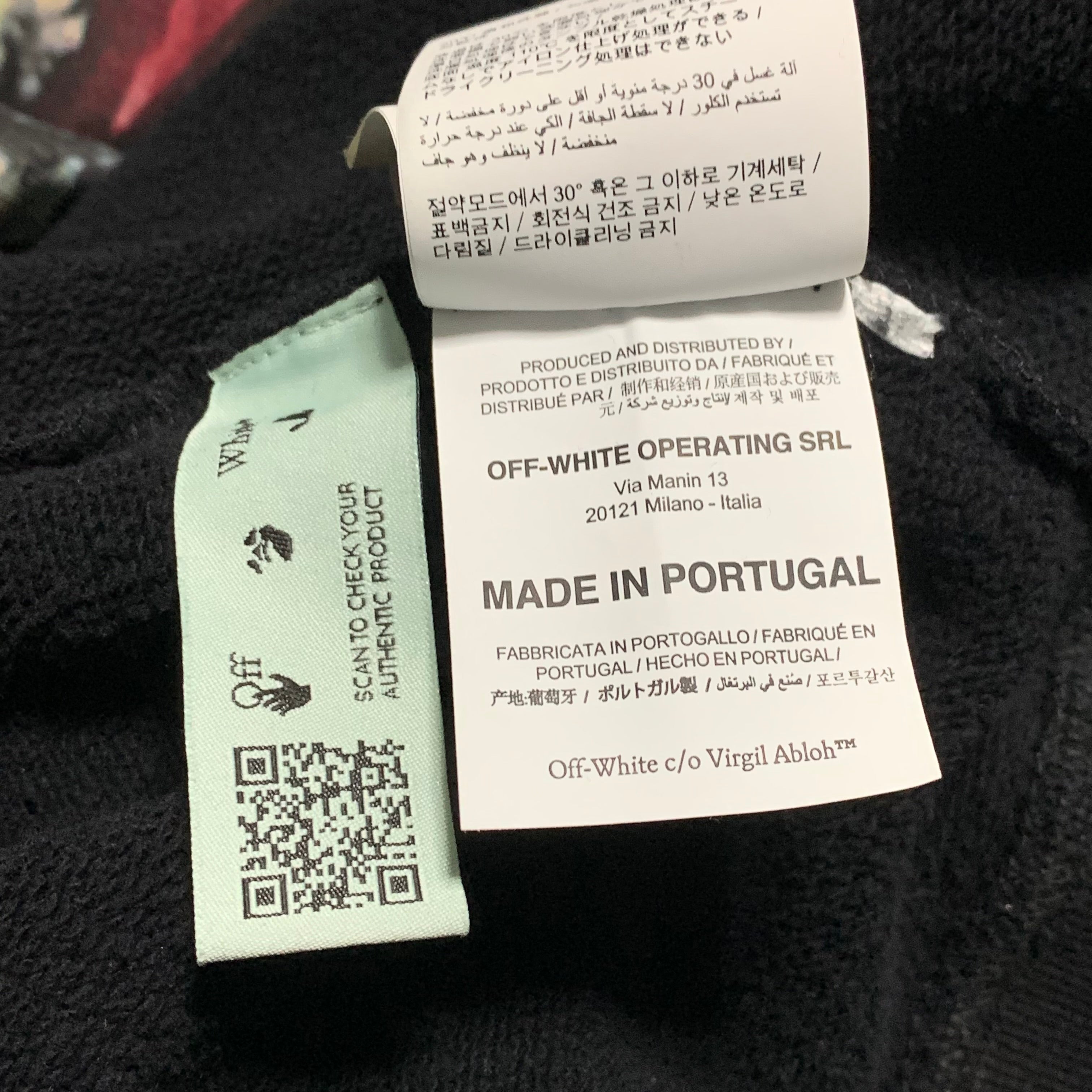 Off White Large Caravaggio Arrows Black Sweatshirt Crewneck Virgil Abloh