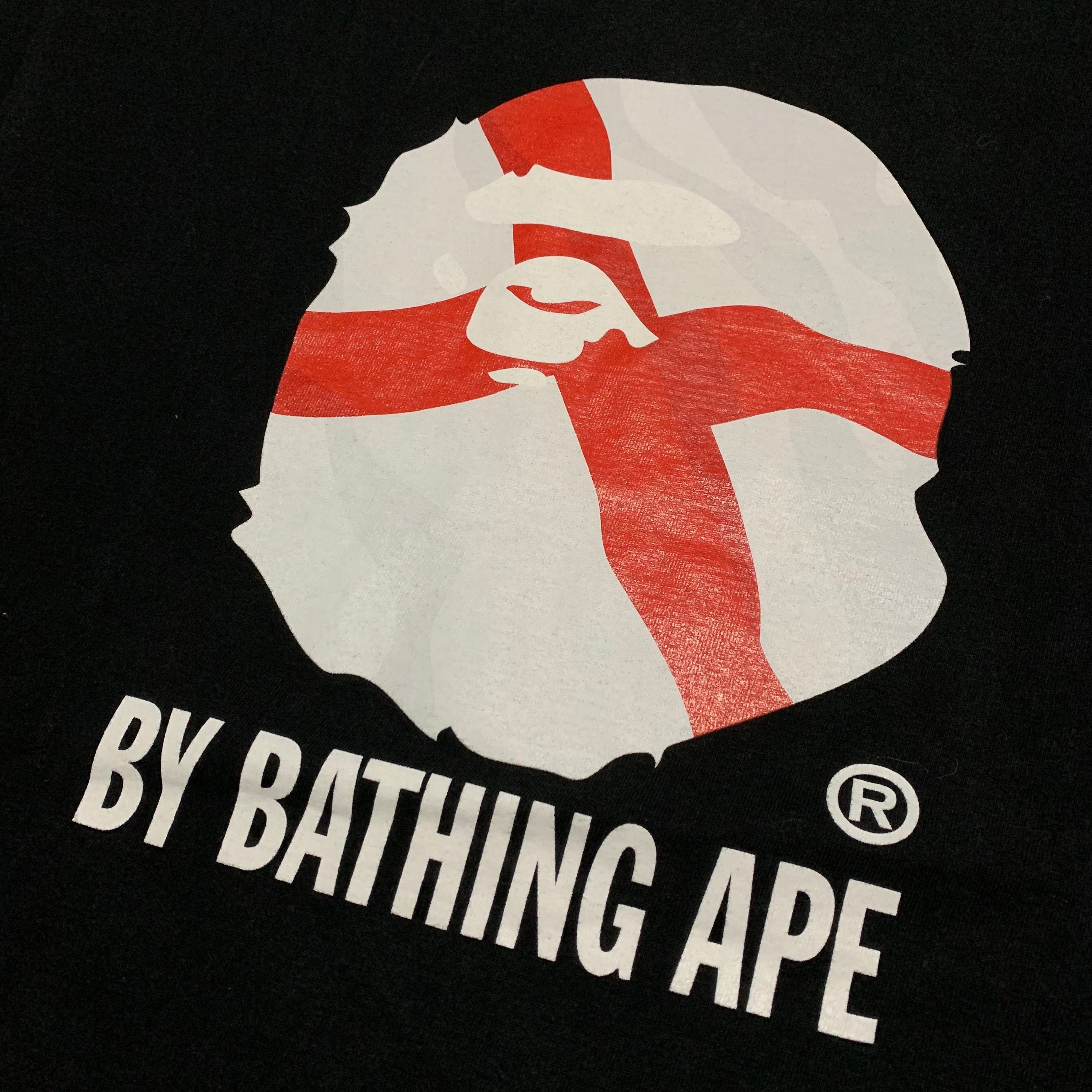 Bape Large England By Bathing Ape Black Tee Vintage OG 90s