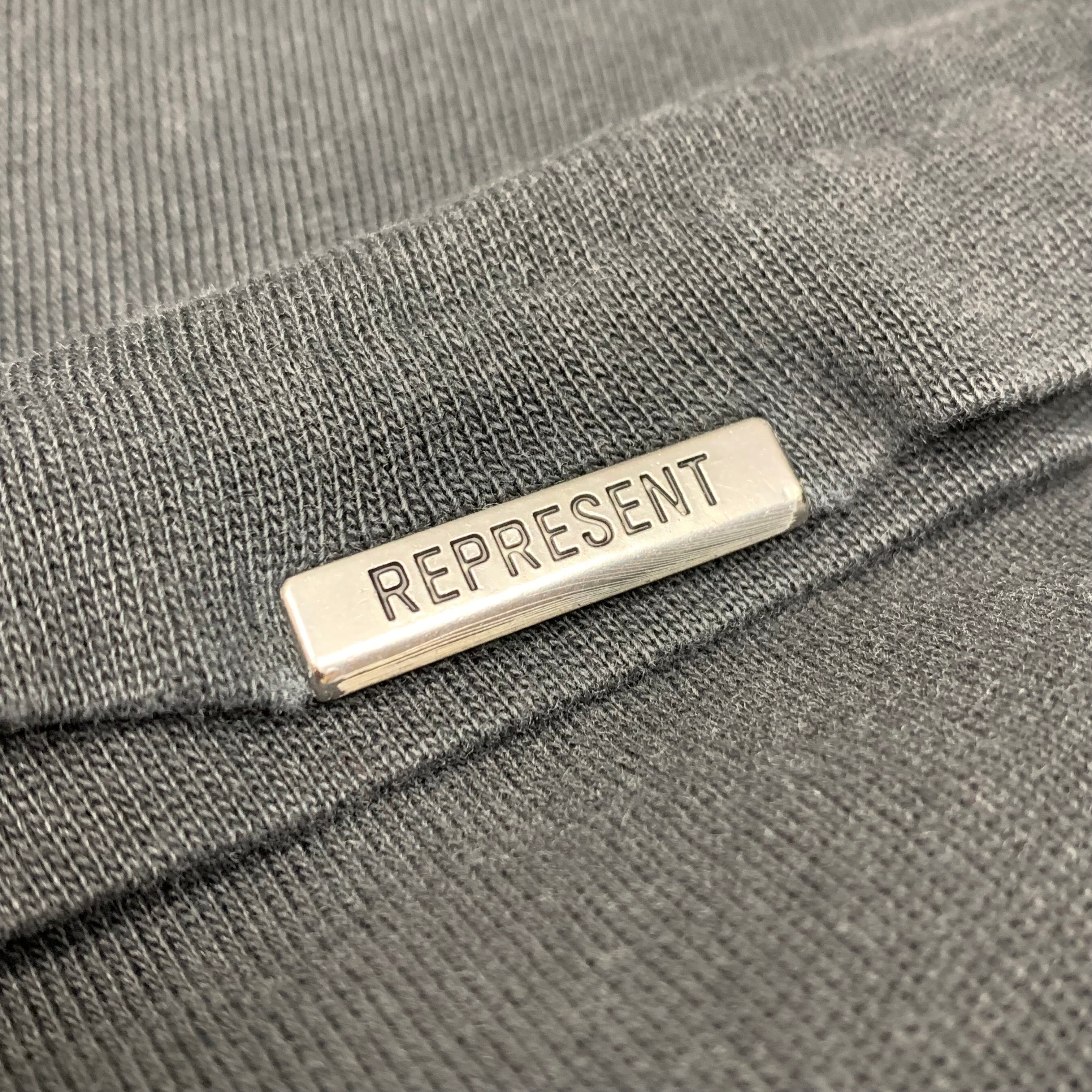 Represent Medium Tee Reborn Aged Black T-Shirt