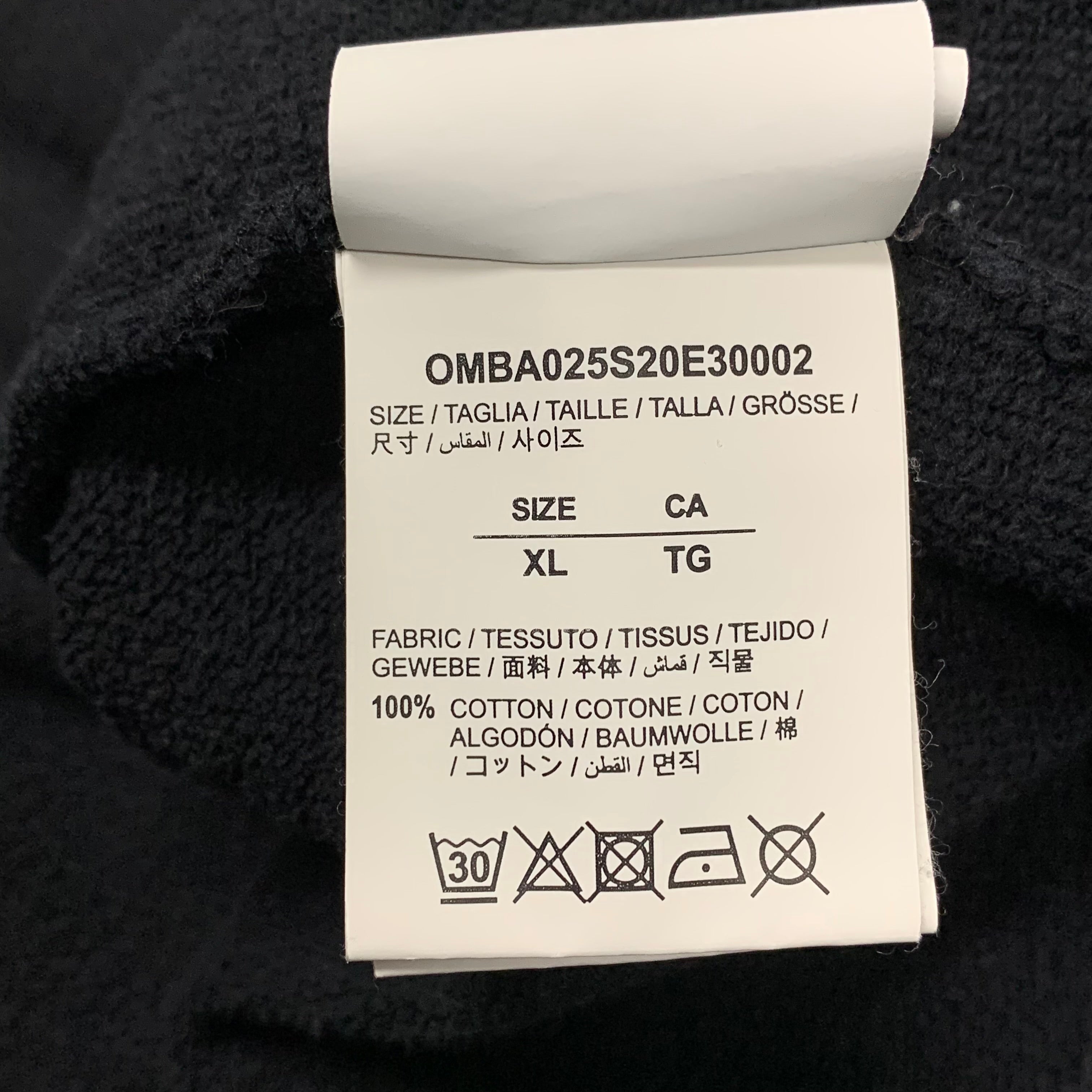 Off White XL Sweatshirt Fence Arrows Black Crewneck Virgil Abloh