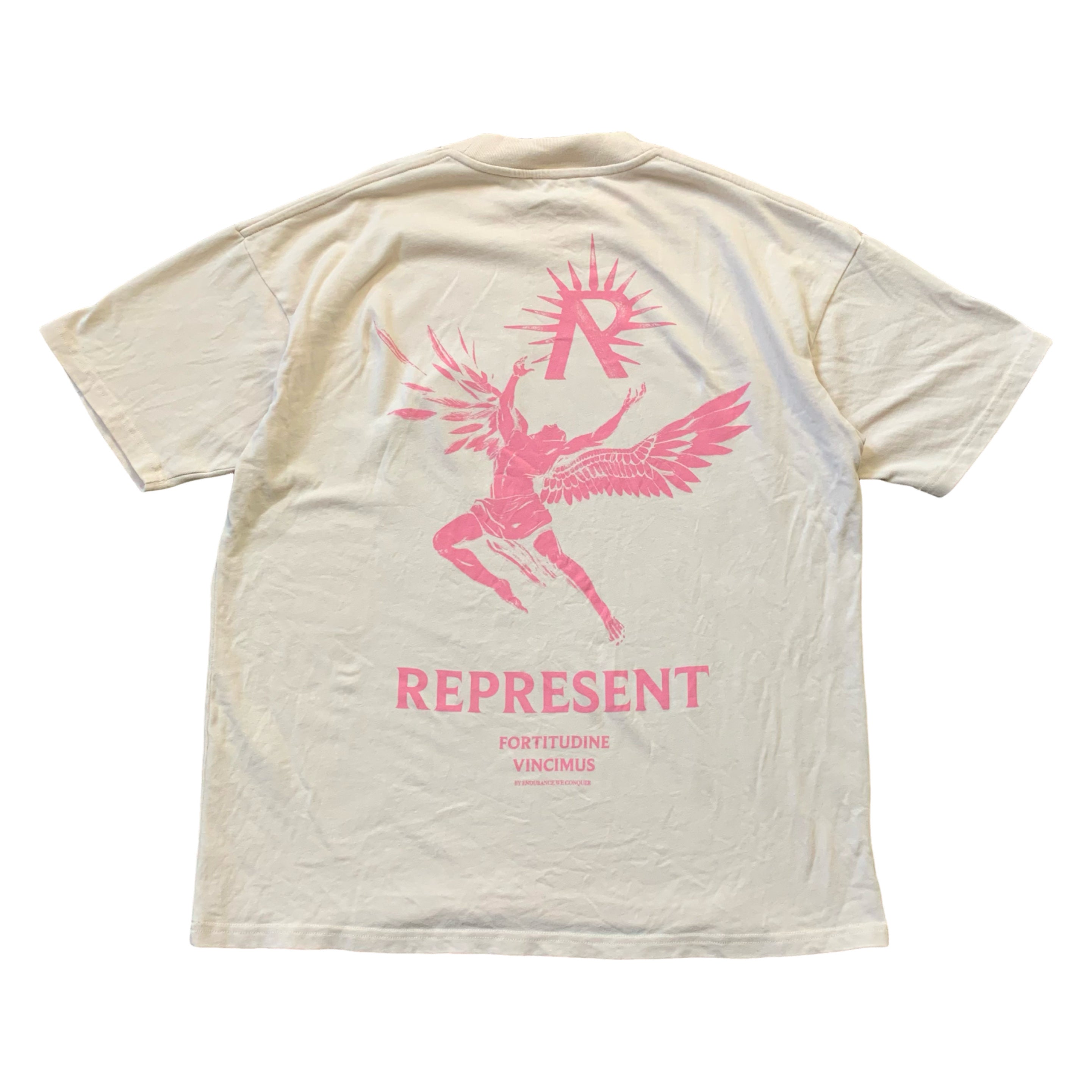 Represent Small Tee Icarus Pink Pearl White T-Shirt Coggles Limited Edition