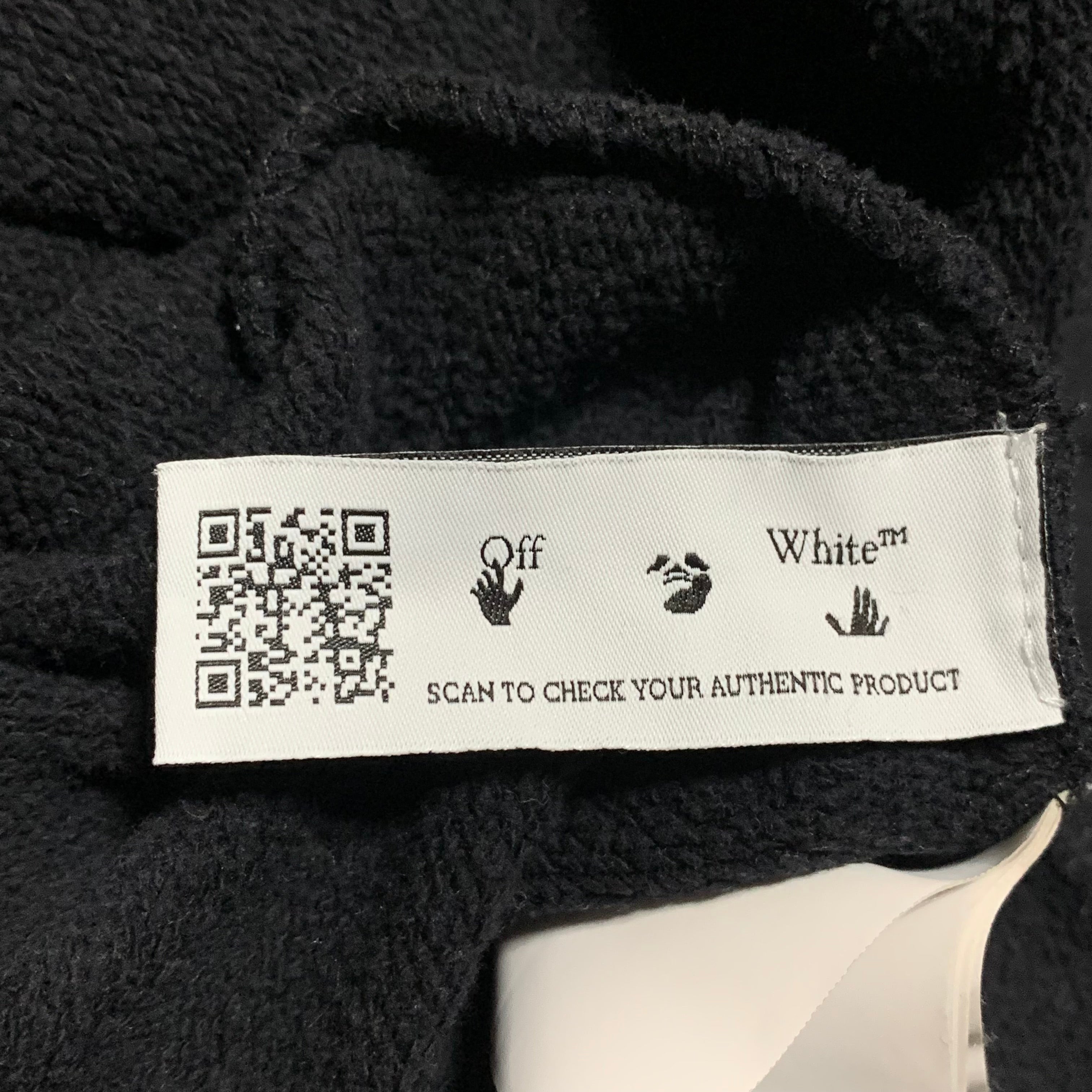 Off White Large Caravaggio Graphic Black Hoodie Virgil Abloh