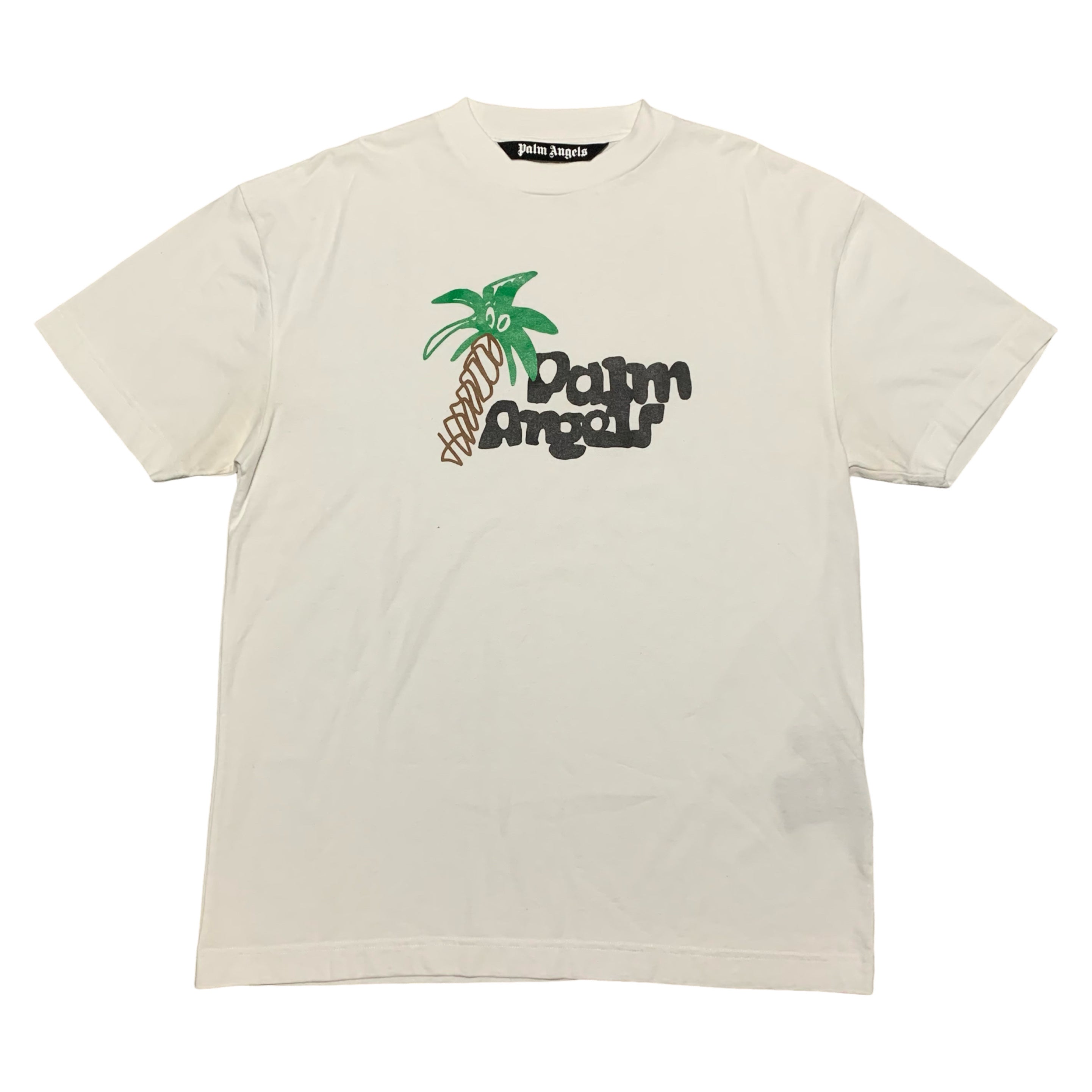 Palm Angels Large Sketchy Logo Classic White Tee