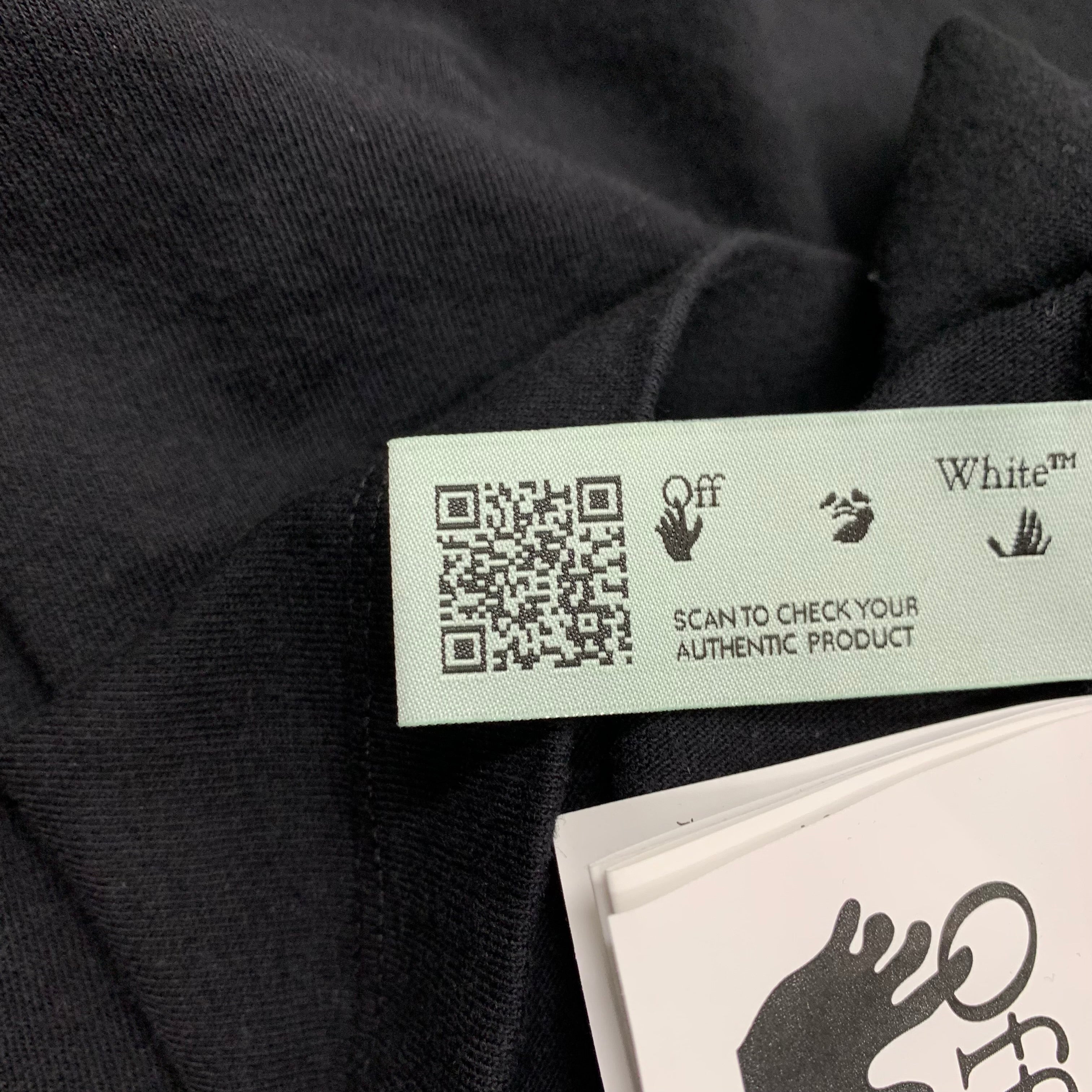 Off White Large Tee Marker Arrows Black T-Shirt Virgil Abloh Blue Graphic