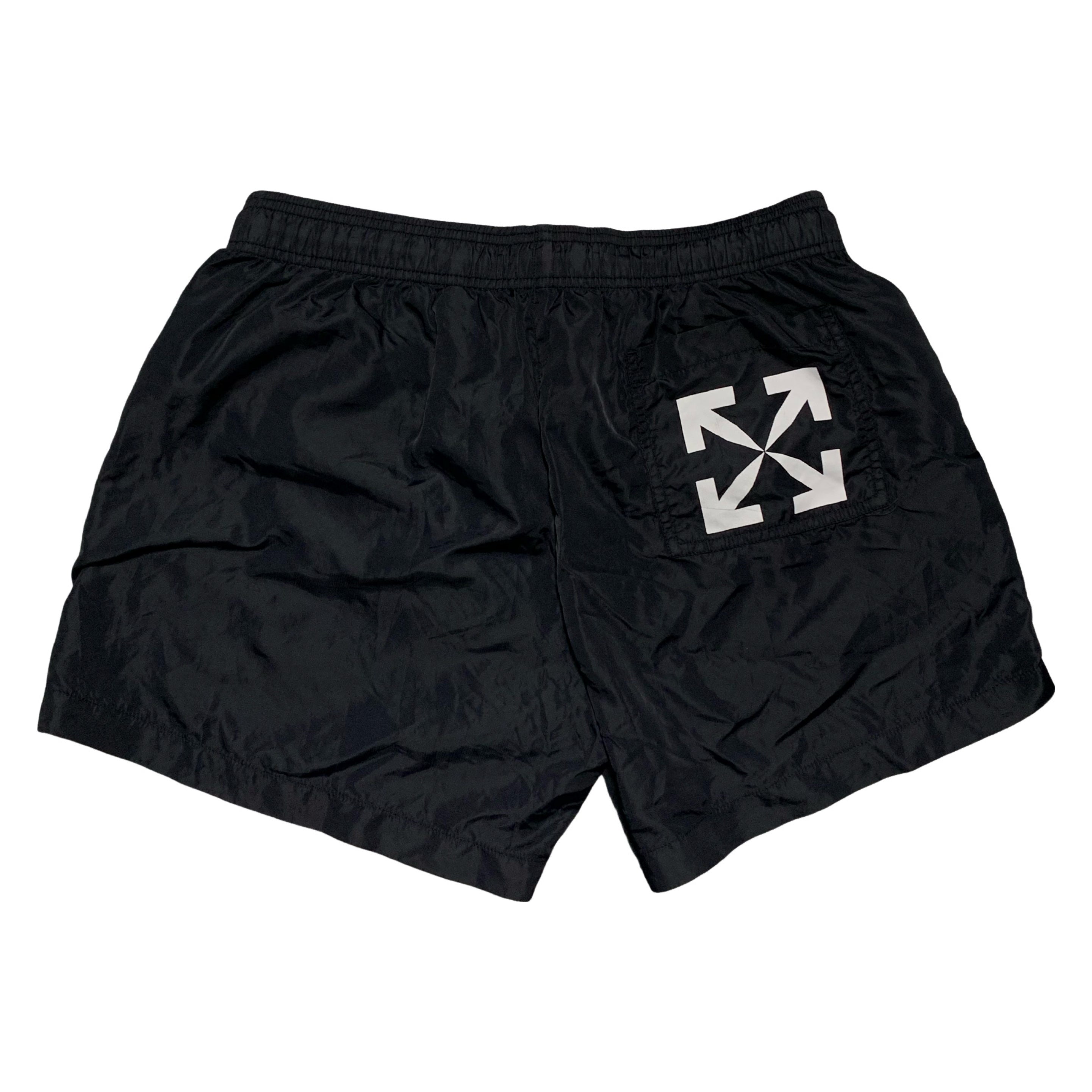 Off White Medium Swim Shorts Arrows Black Bottoms Virgil Abloh