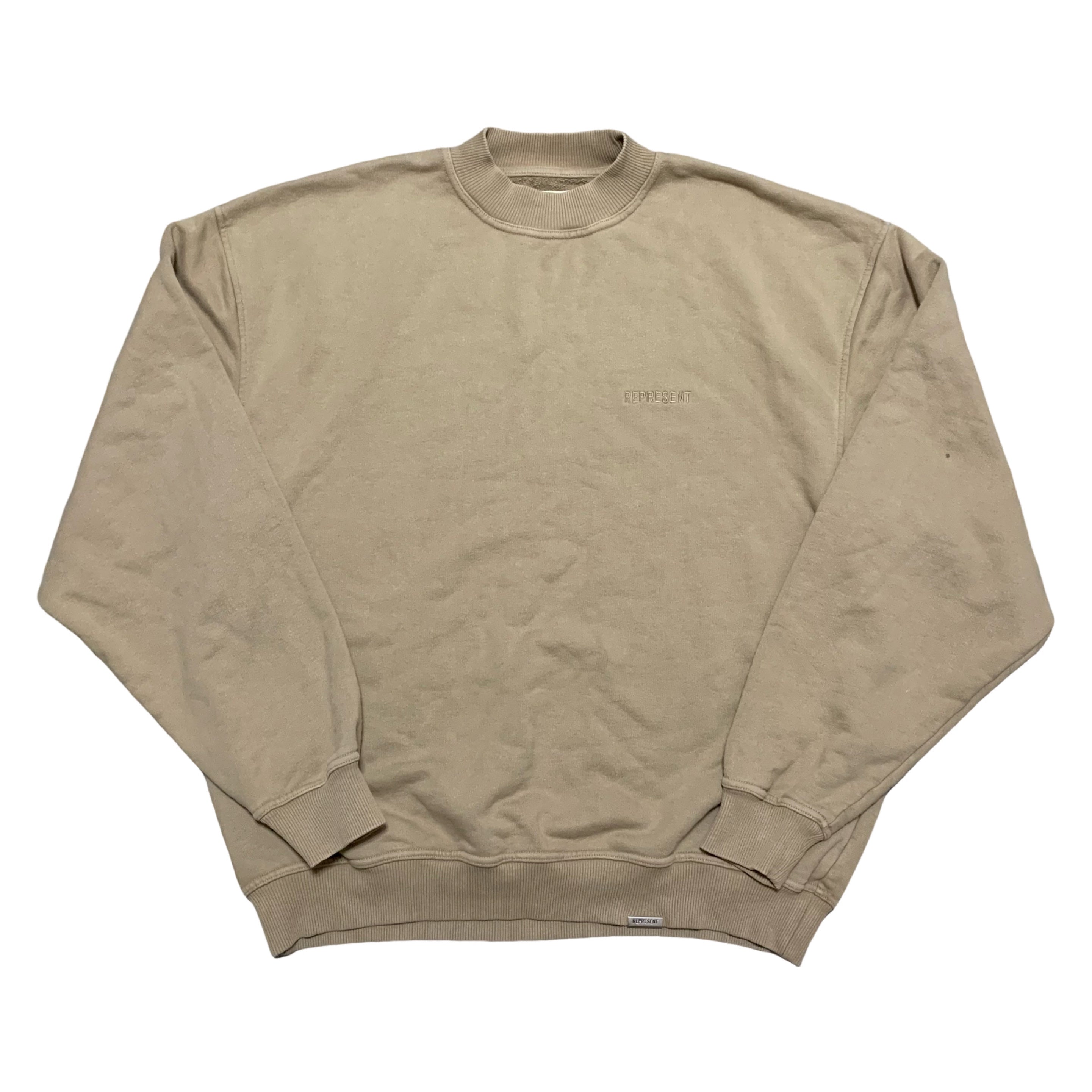 Represent Medium Blanks Beige Light Brown Sweater Sweatshirt Crewneck