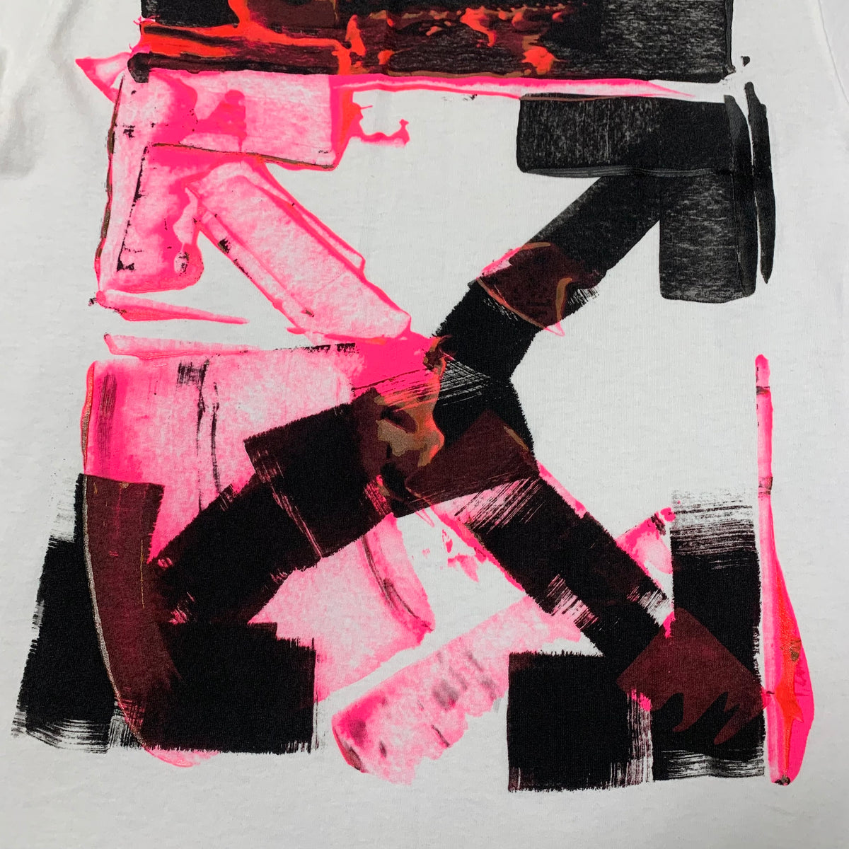 Off White Medium Tee Acrylic Arrows White T-Shirt Virgil Abloh