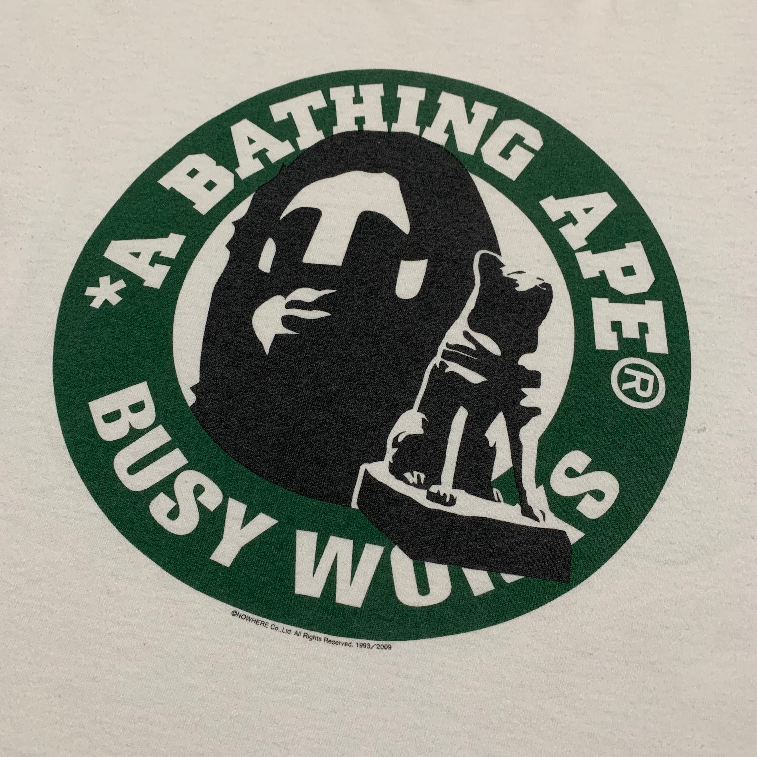 Bape Large Busy Works White Tee A Bathing Ape 2009