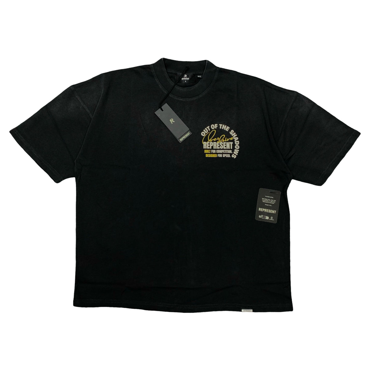 Represent Small Tee Out Of The Shadow Stained Black T-Shirt