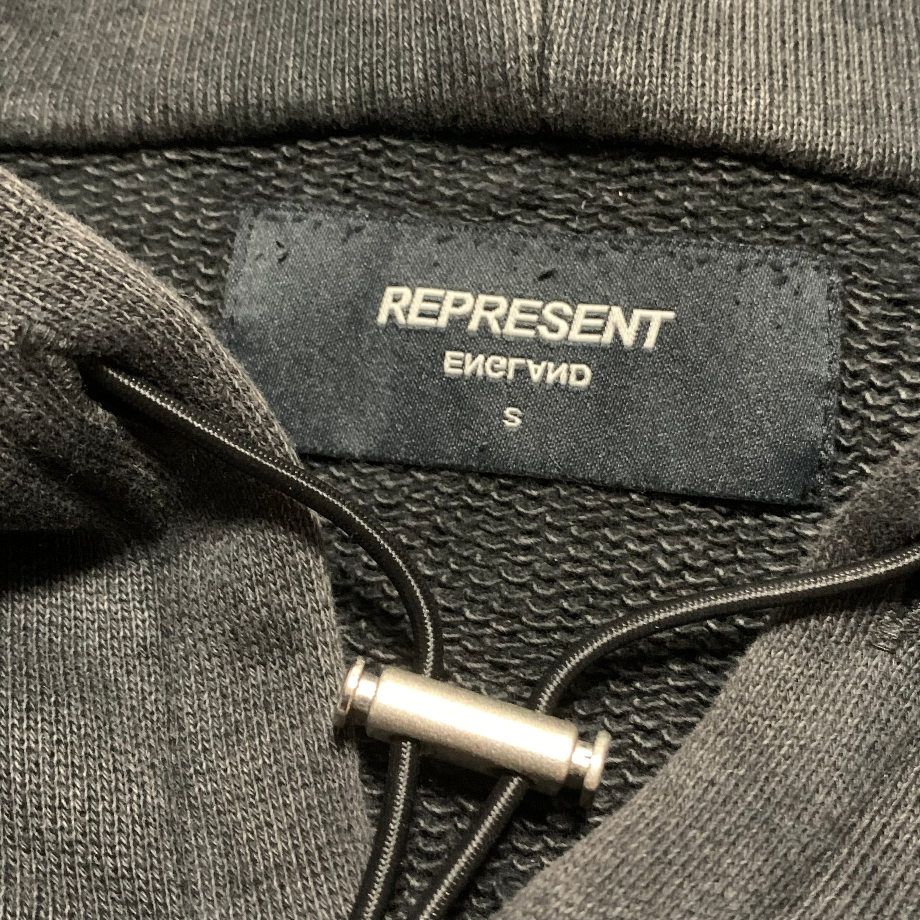 Represent Small Spirit Reaper Vintage Black Hoodie