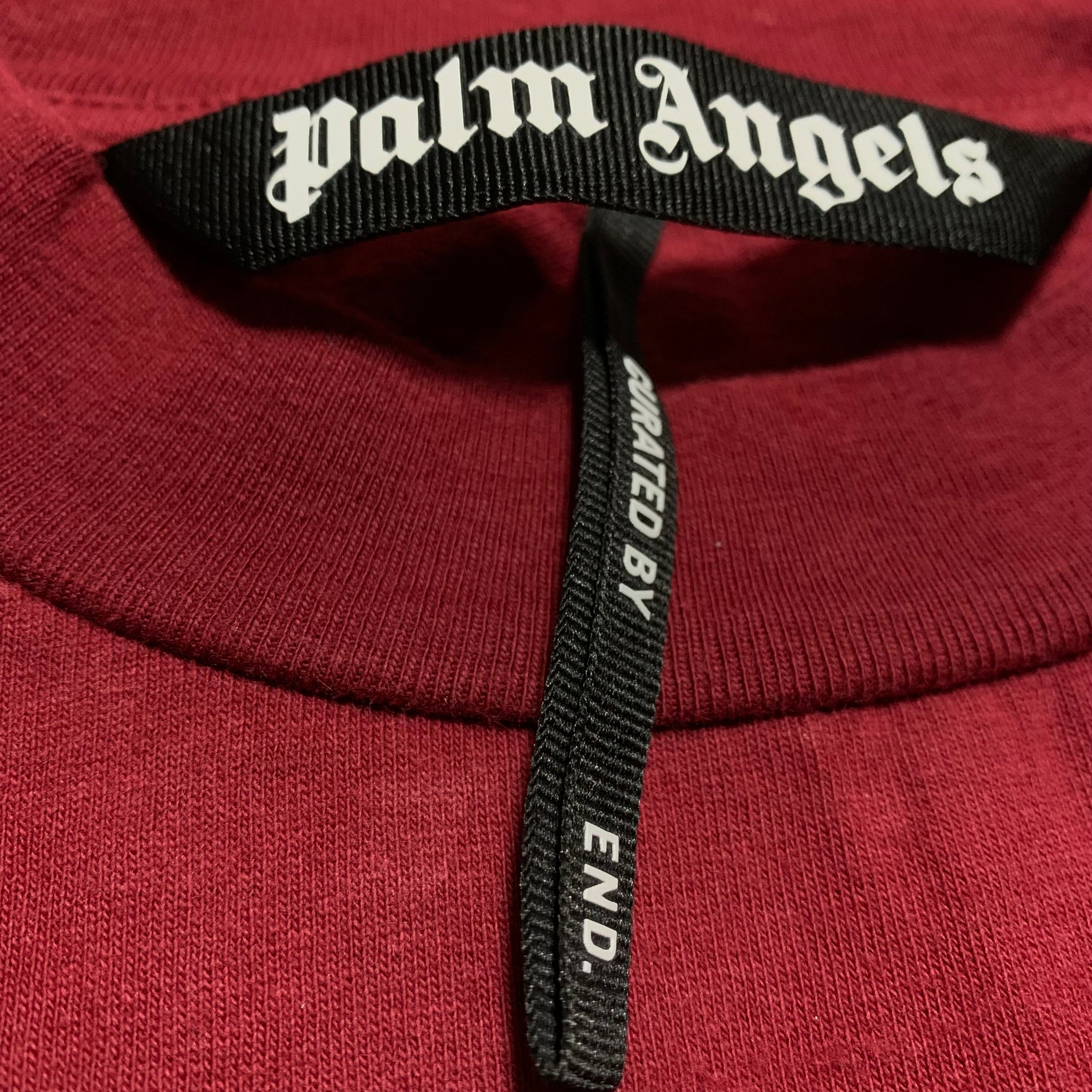 Palm Angels Medium Tee END Bear Rose Burgundy Red T-Shirt Limited Edition