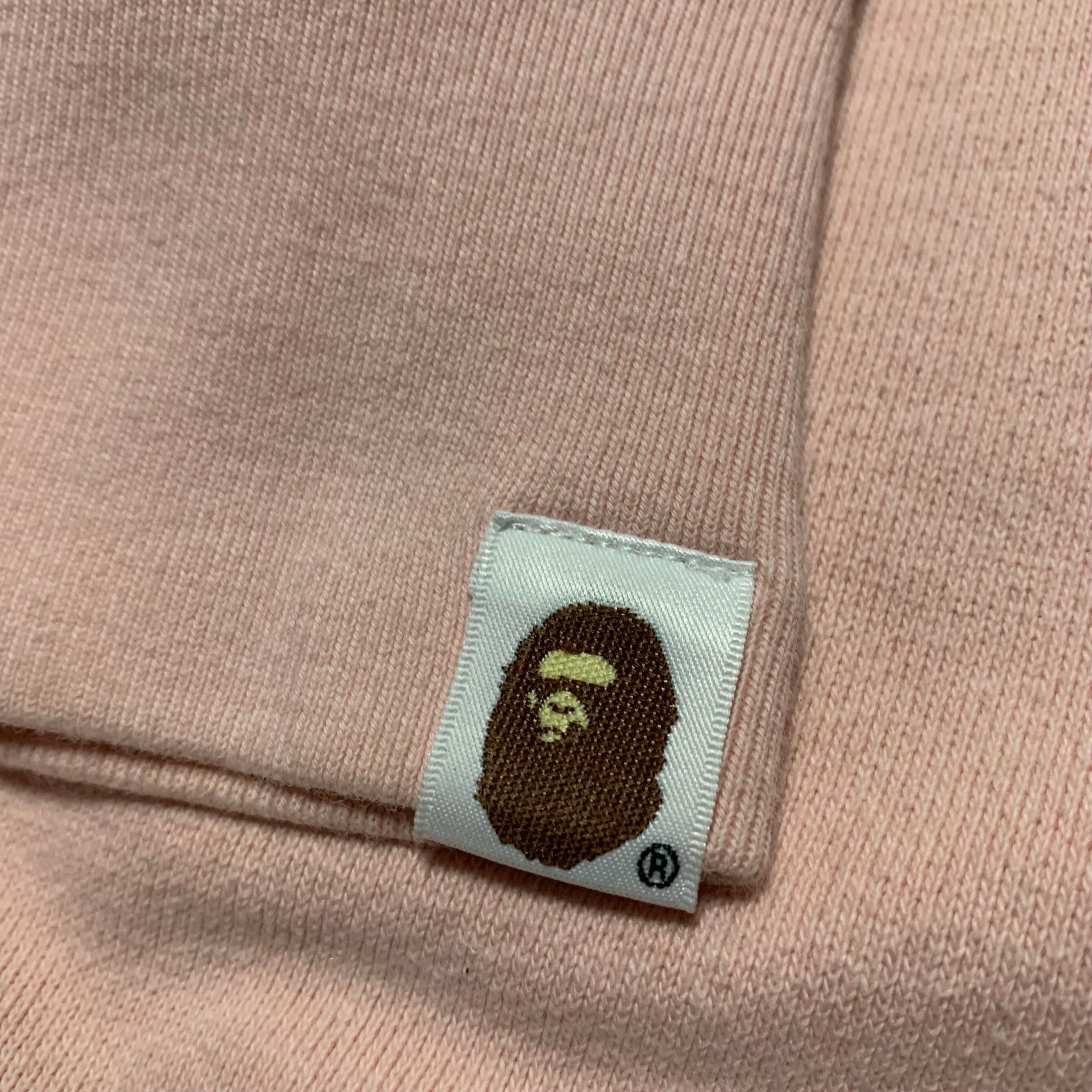 Bape Medium Pink Sweatshirt Crewneck 'World Gone Mad' A Bathing Ape