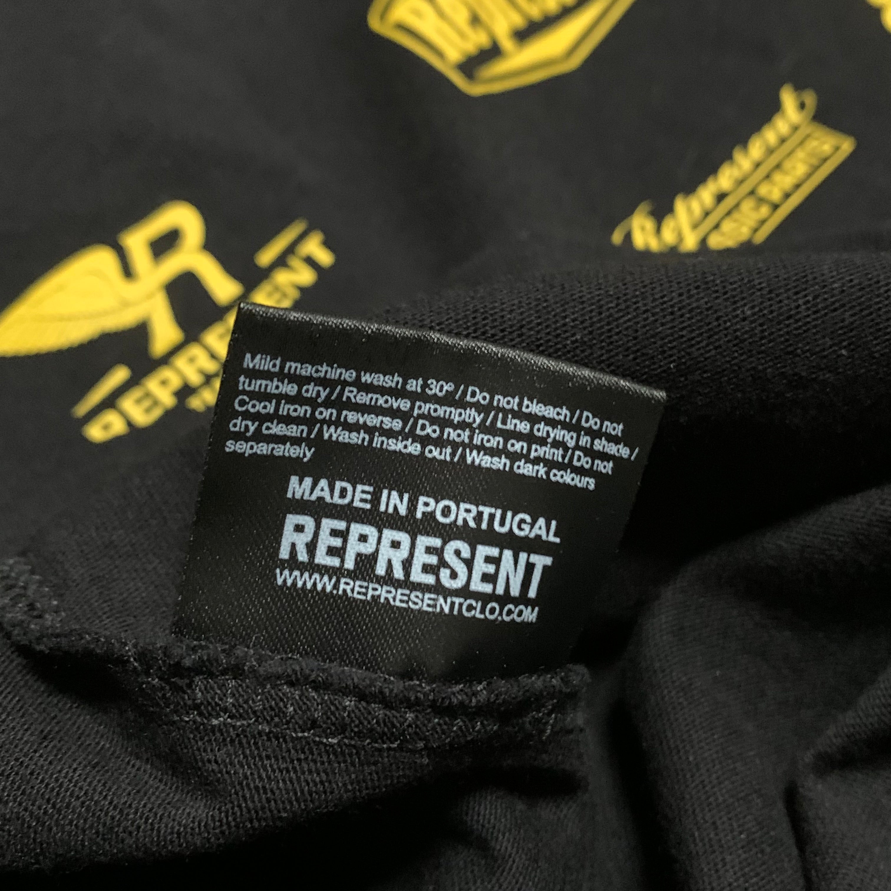 Represent XS Manchester Exclusive Jet Black Long Sleeve Tee Top