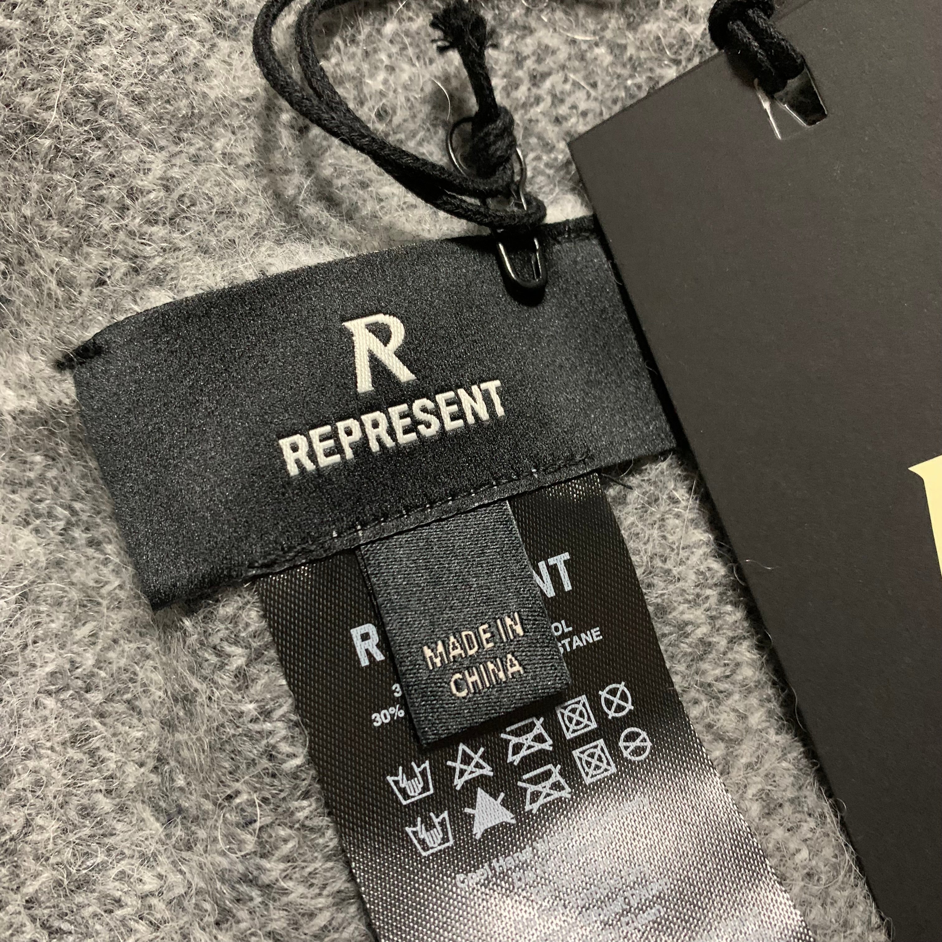 Represent Beanie England Applique Grey Marl Hat