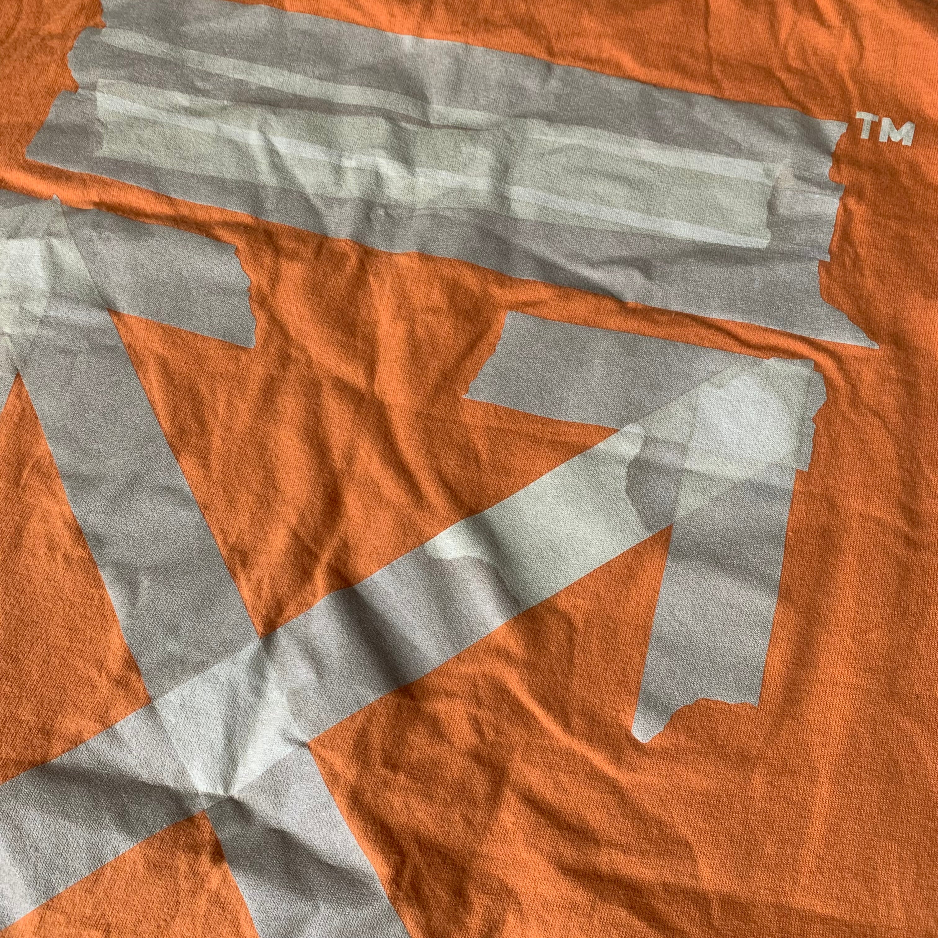 Off White Large Tee Tape Arrows Orange T-Shirt Virgil Abloh