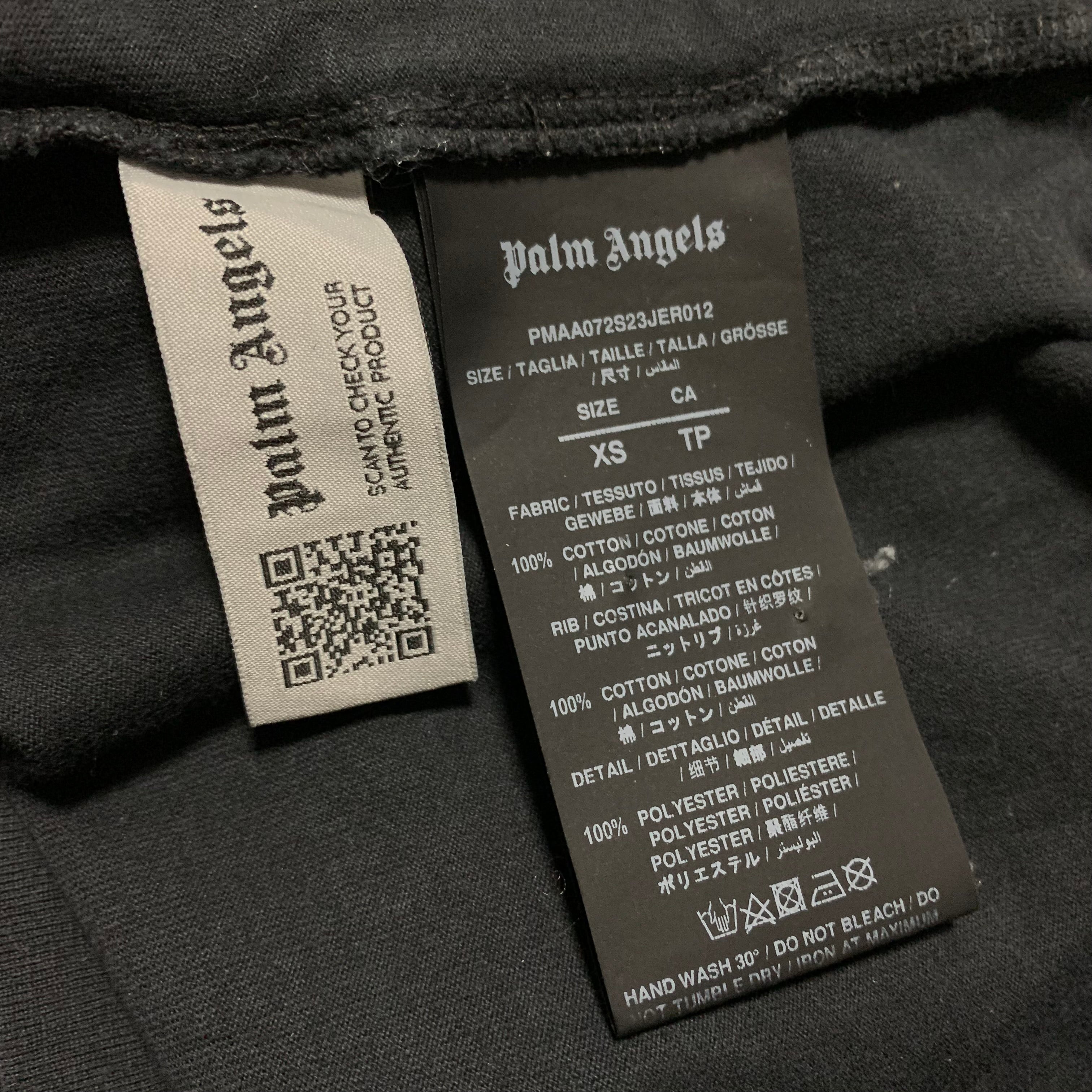 Palm Angels XS Neon Palm Tree Black Tee