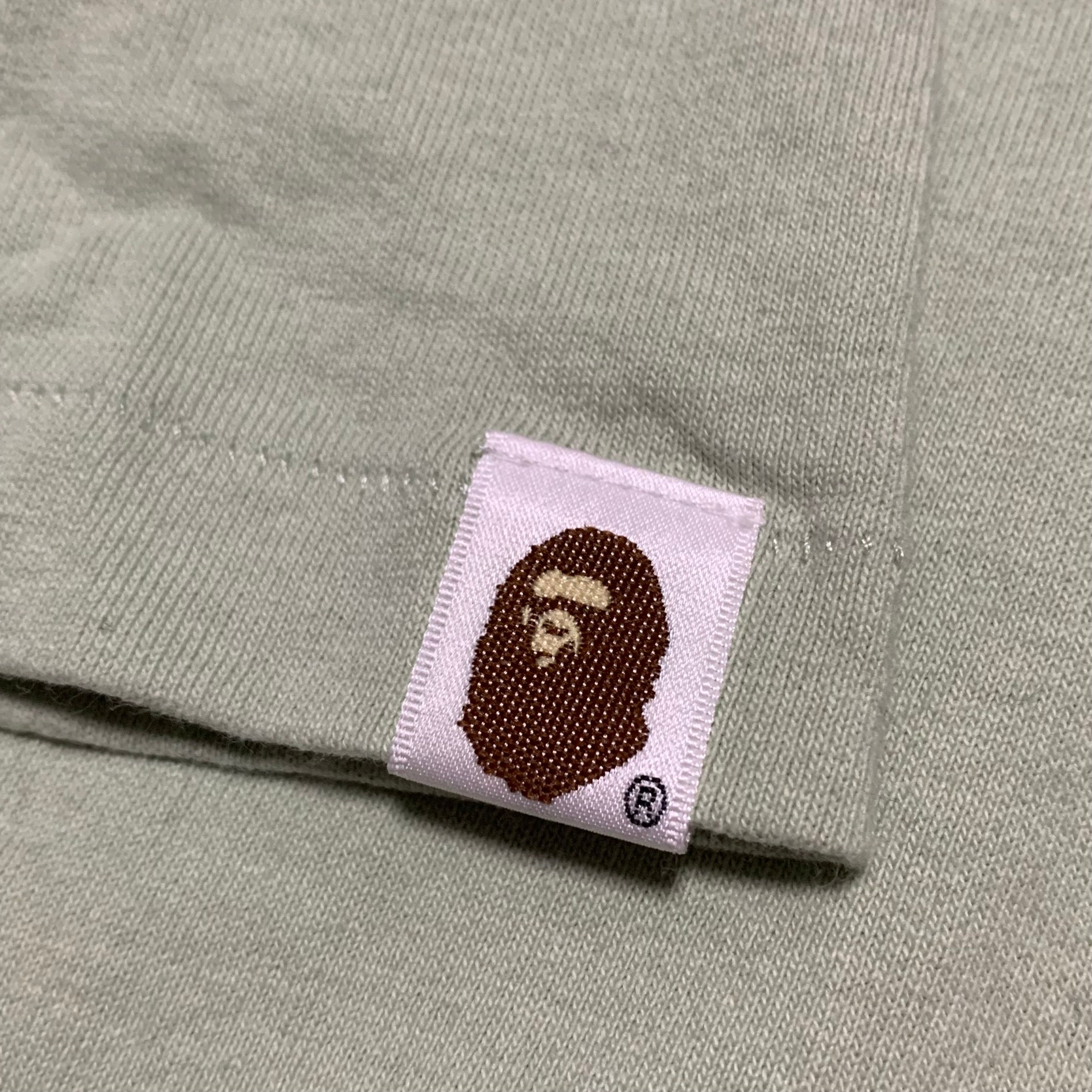 Bape Medium Broken College Green Tee A Bathing Ape