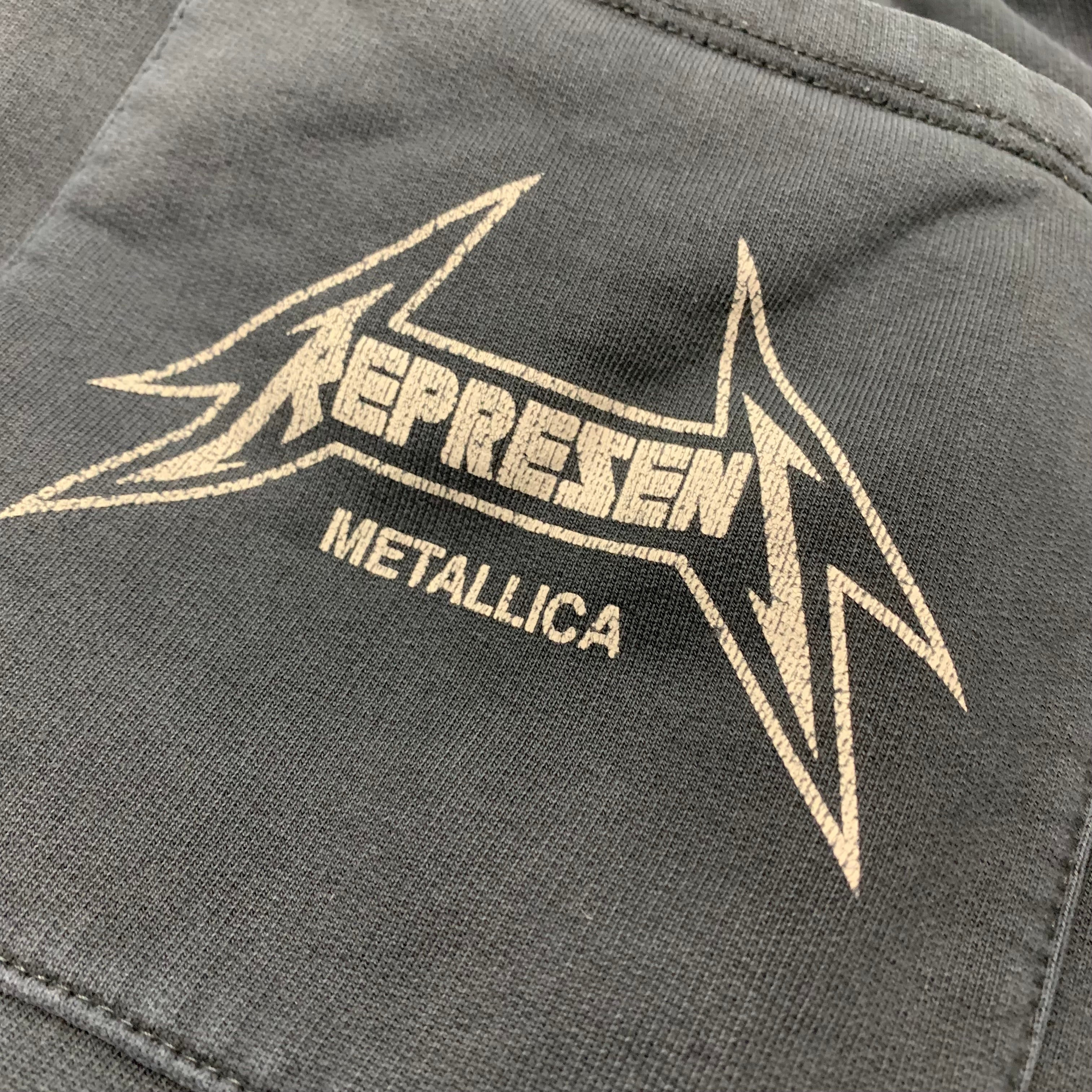 Represent Small Sweatpants Metallica Local Crew 40th Anniversary Stained Black