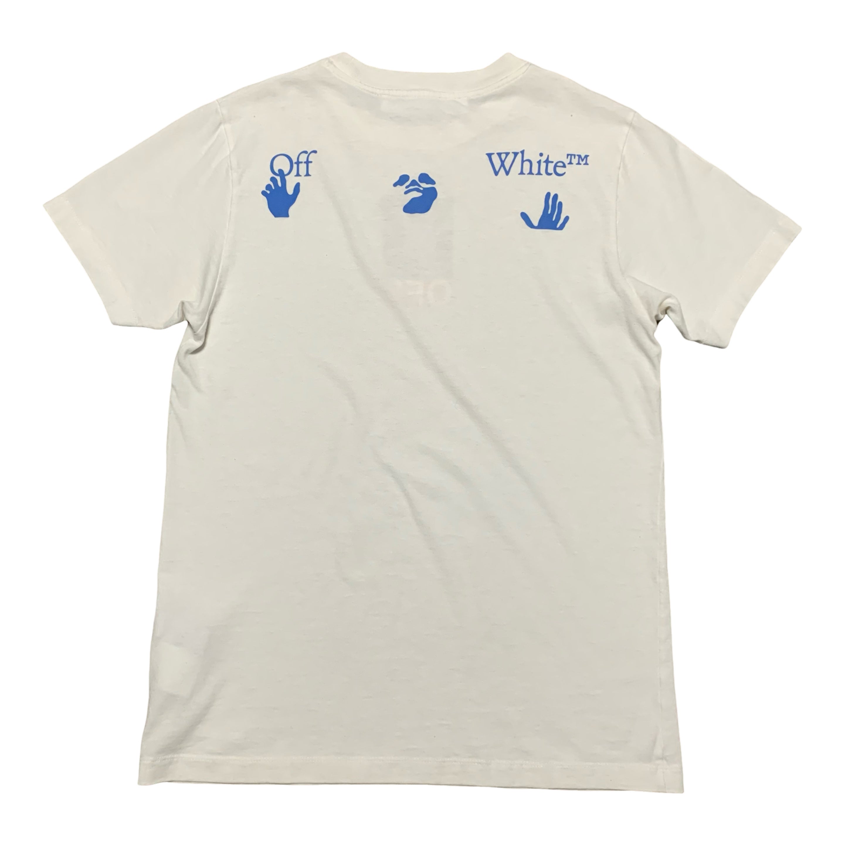 Off White Small Hand Off Swimming Man White Tee Virgil Abloh