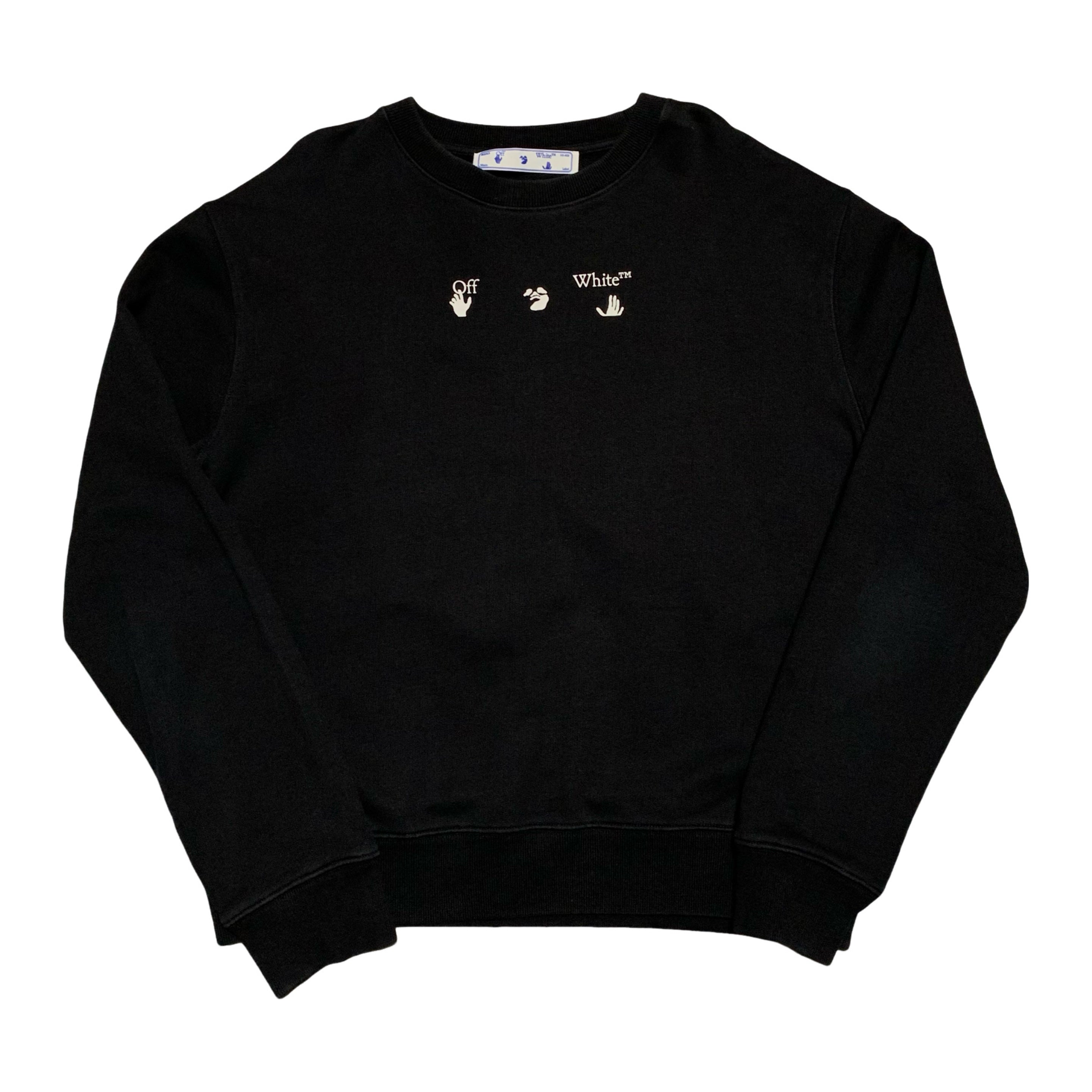 Off White Large Marker Arrows Black Sweatshirt Crewneck Virgil Abloh