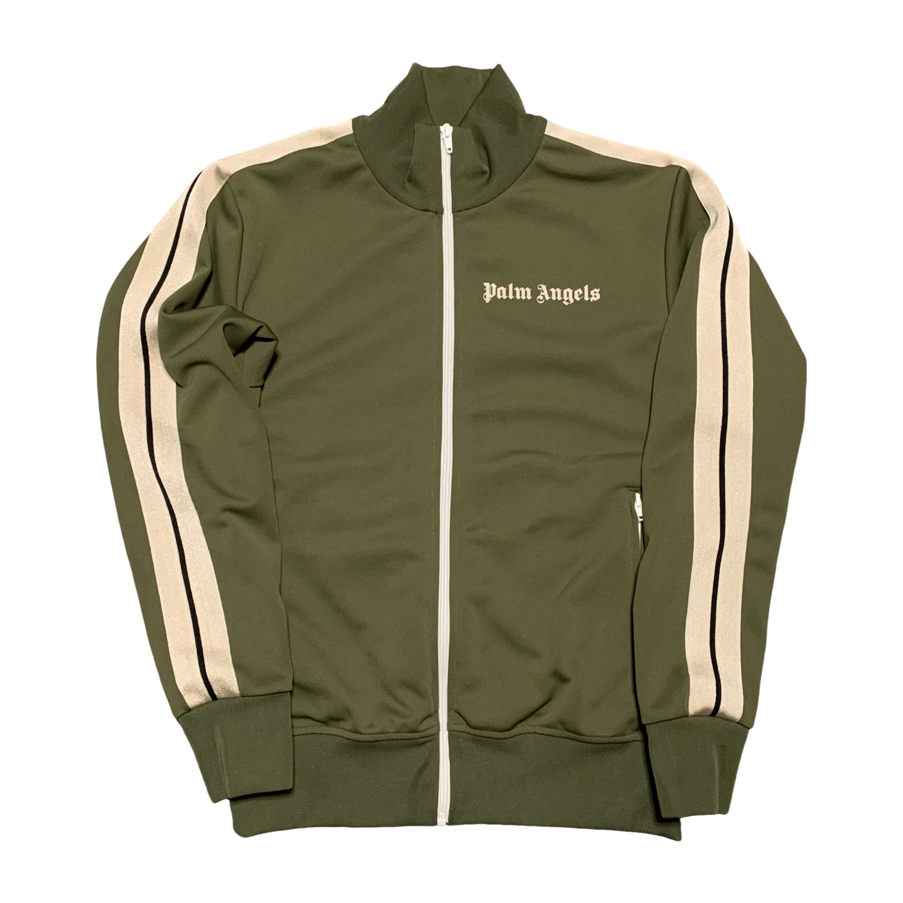 Palm Angels Medium Track Jacket Classic Khaki Green Track Top Jacket