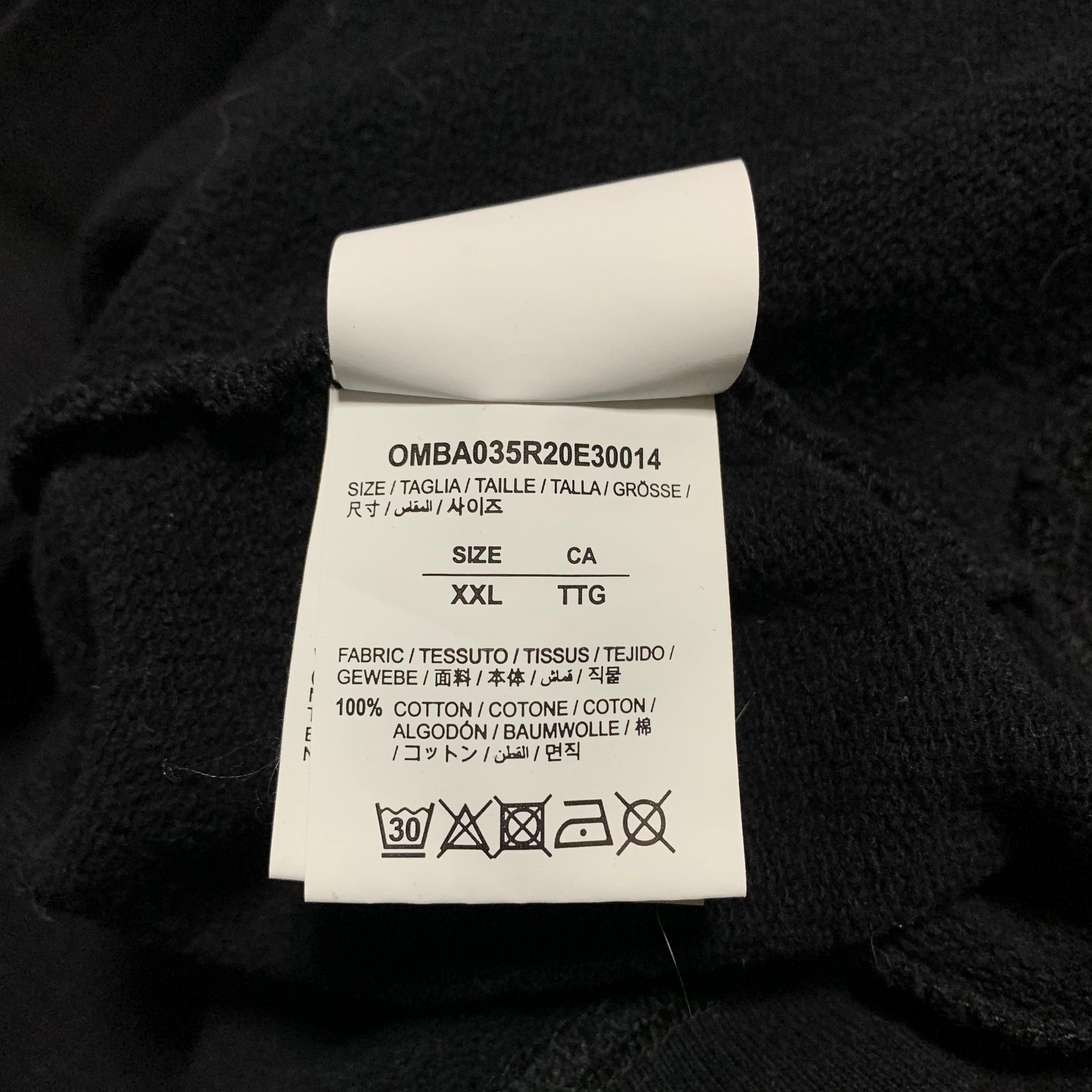 Off White XXL Golden Ratio Black Sweatshirt Crewneck Skeleton Virgil Abloh