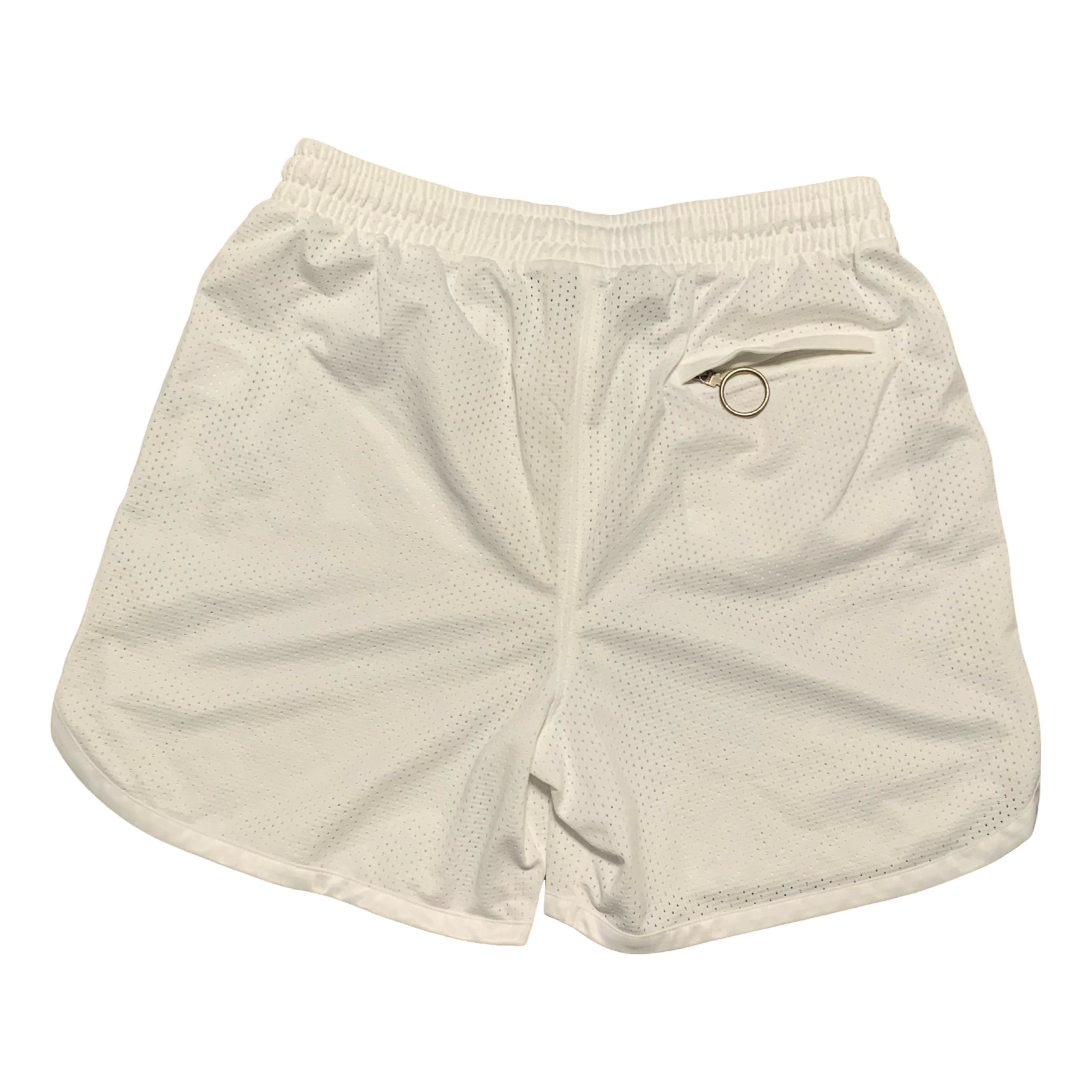Off White Large Shorts Caravaggio Diag White Mesh Bottoms Virgil Abloh