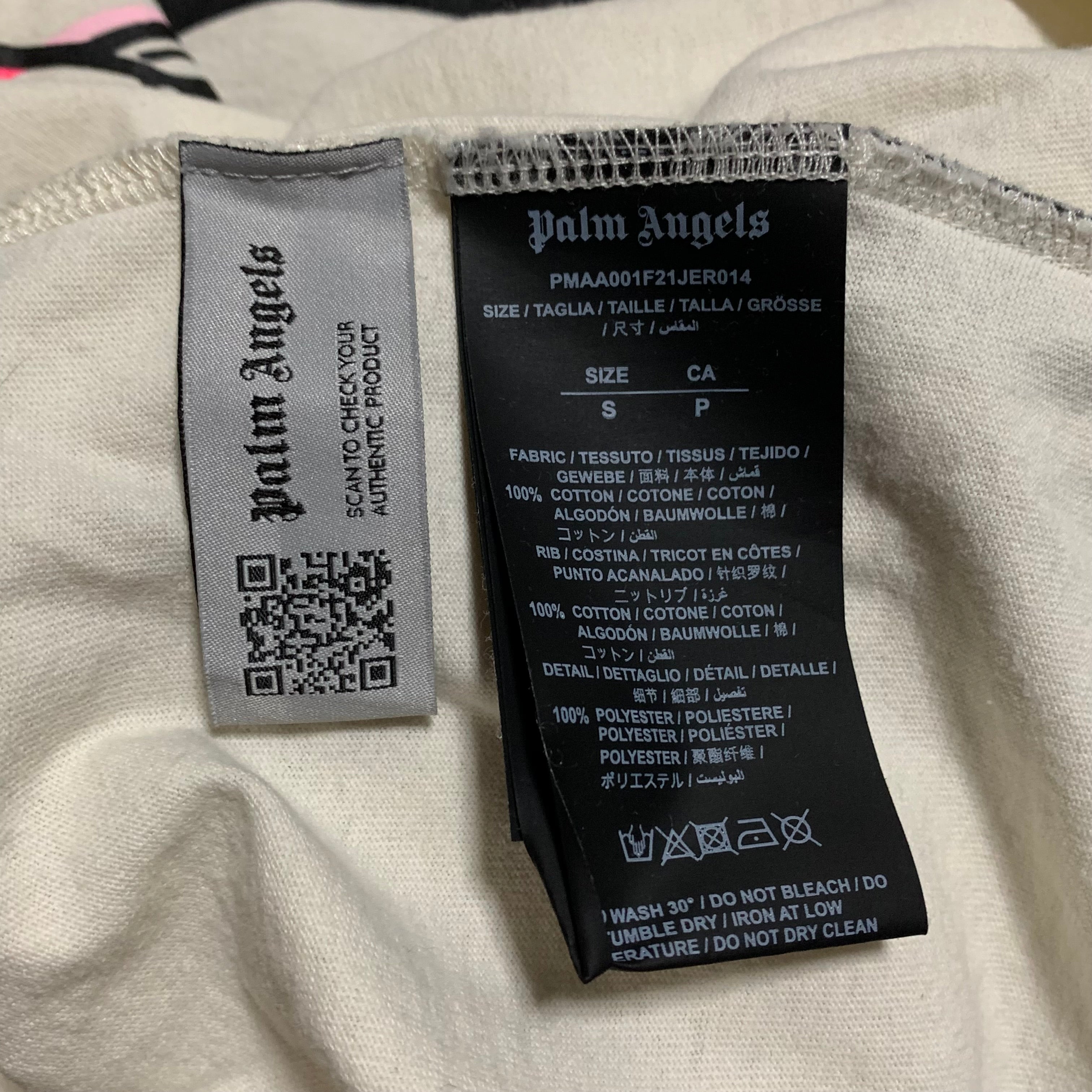 Palm Angels Small Factory Records White Tee Faded Music 2021