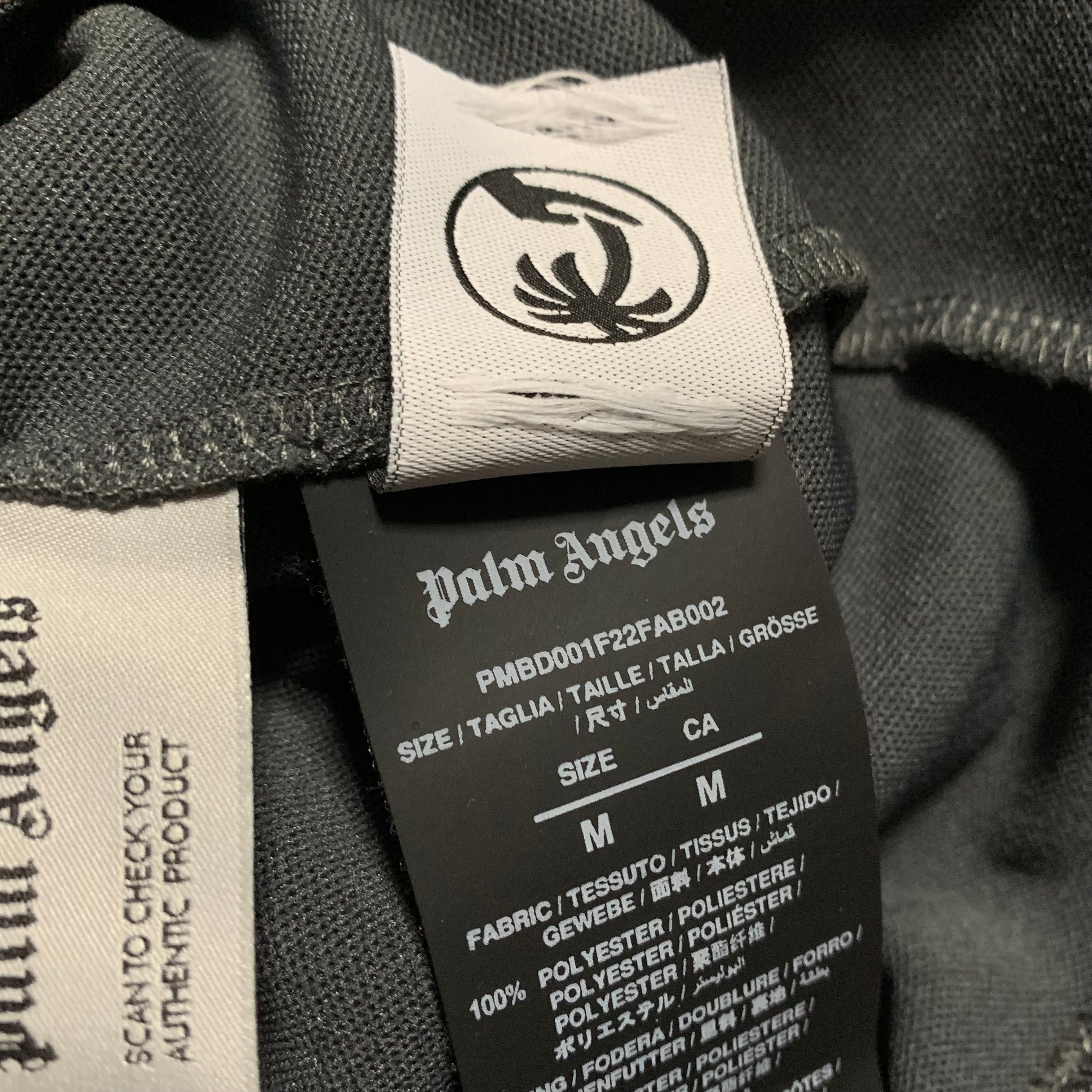 Palm Angels Medium Classic Track Jacket Zip Dark Grey