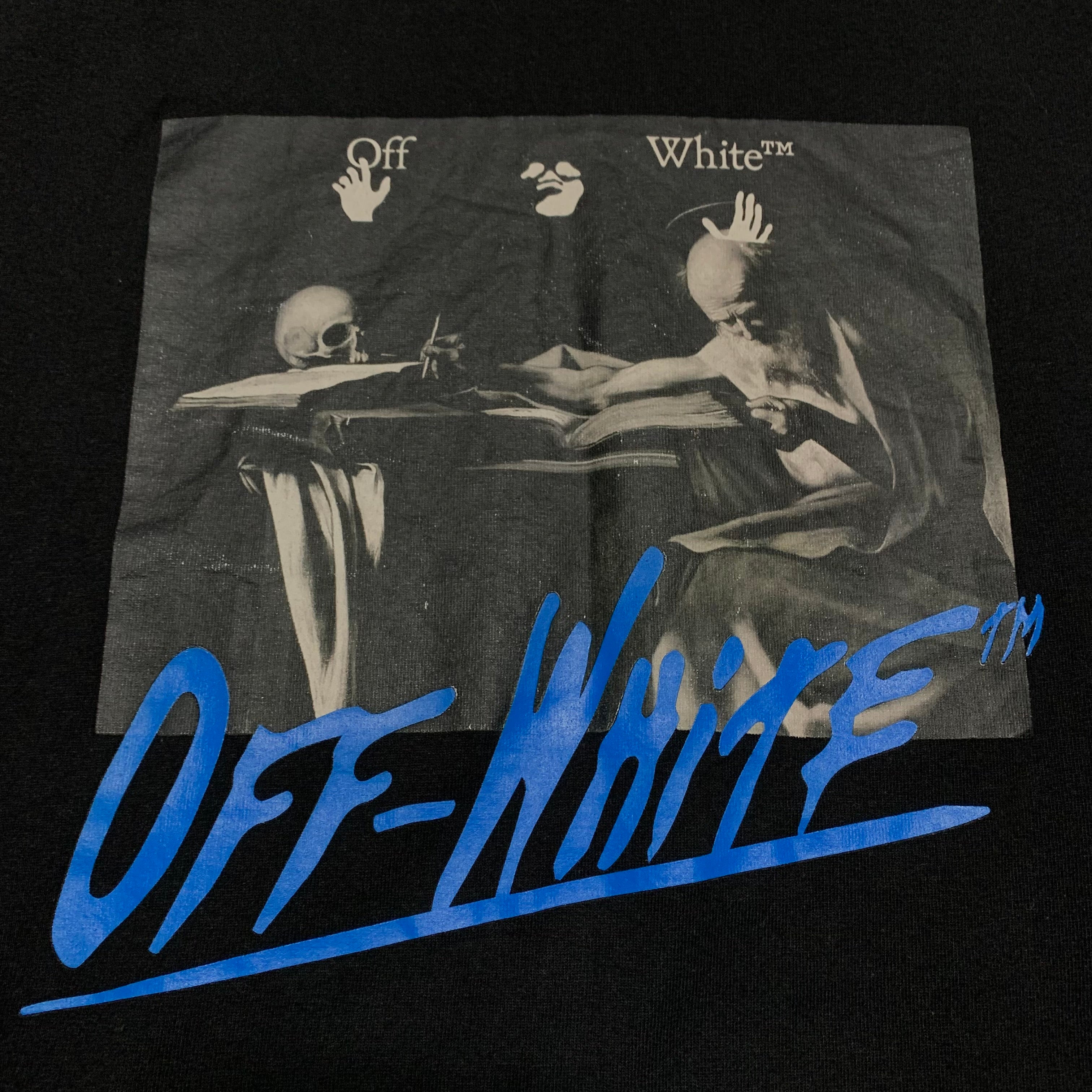 Off White Small Caravaggio Arrows Black Tee 'Till The End' Virgil Abloh
