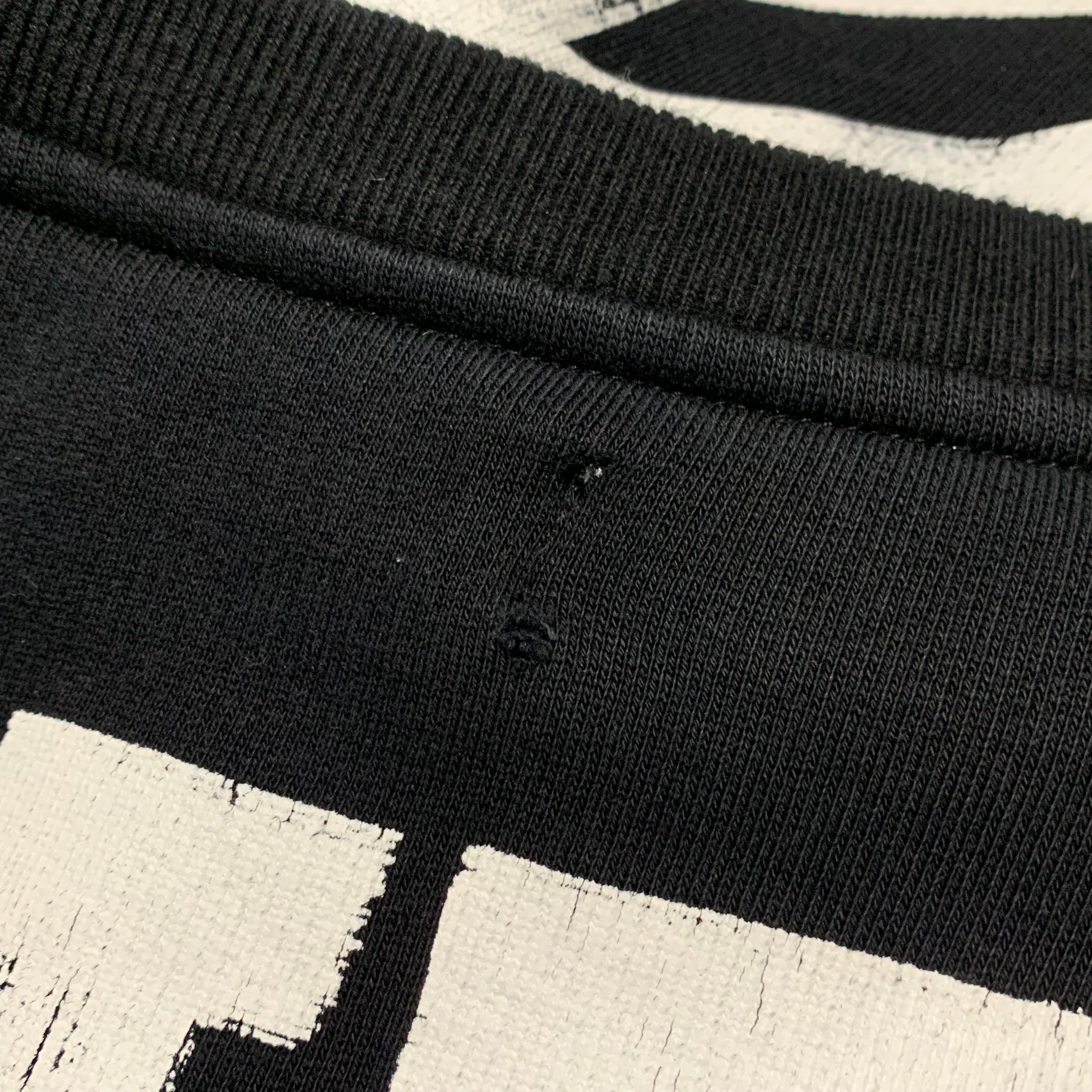 Off White Small Diagonal Brushed Black Sweatshirt Crewneck Virgil Abloh