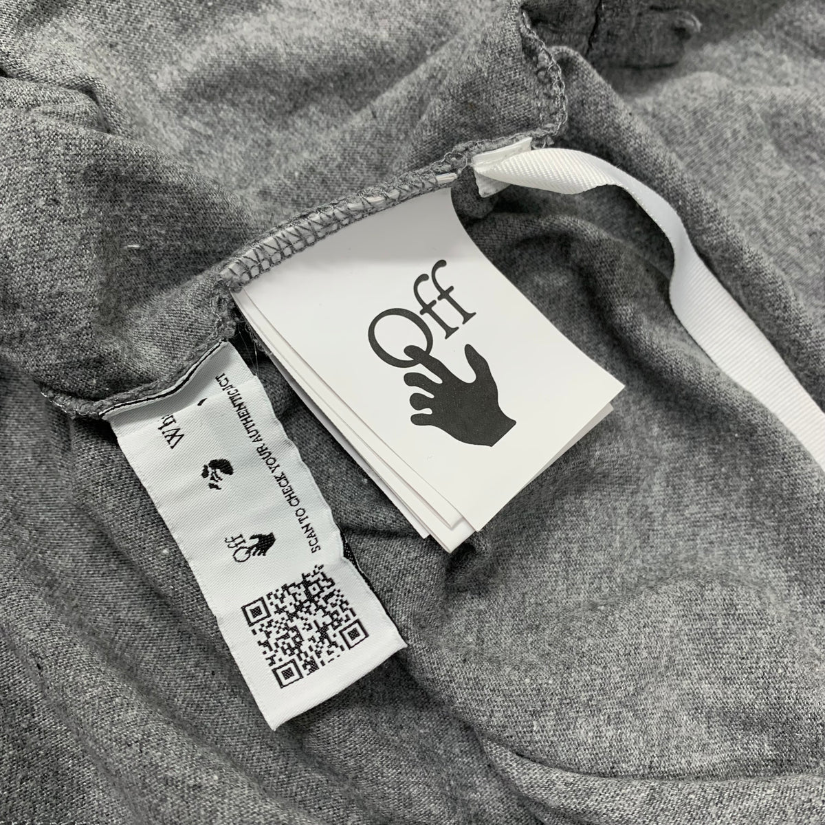 Off White XL Tee Paint Script Arrows Grey T-Shirt Virgil Abloh
