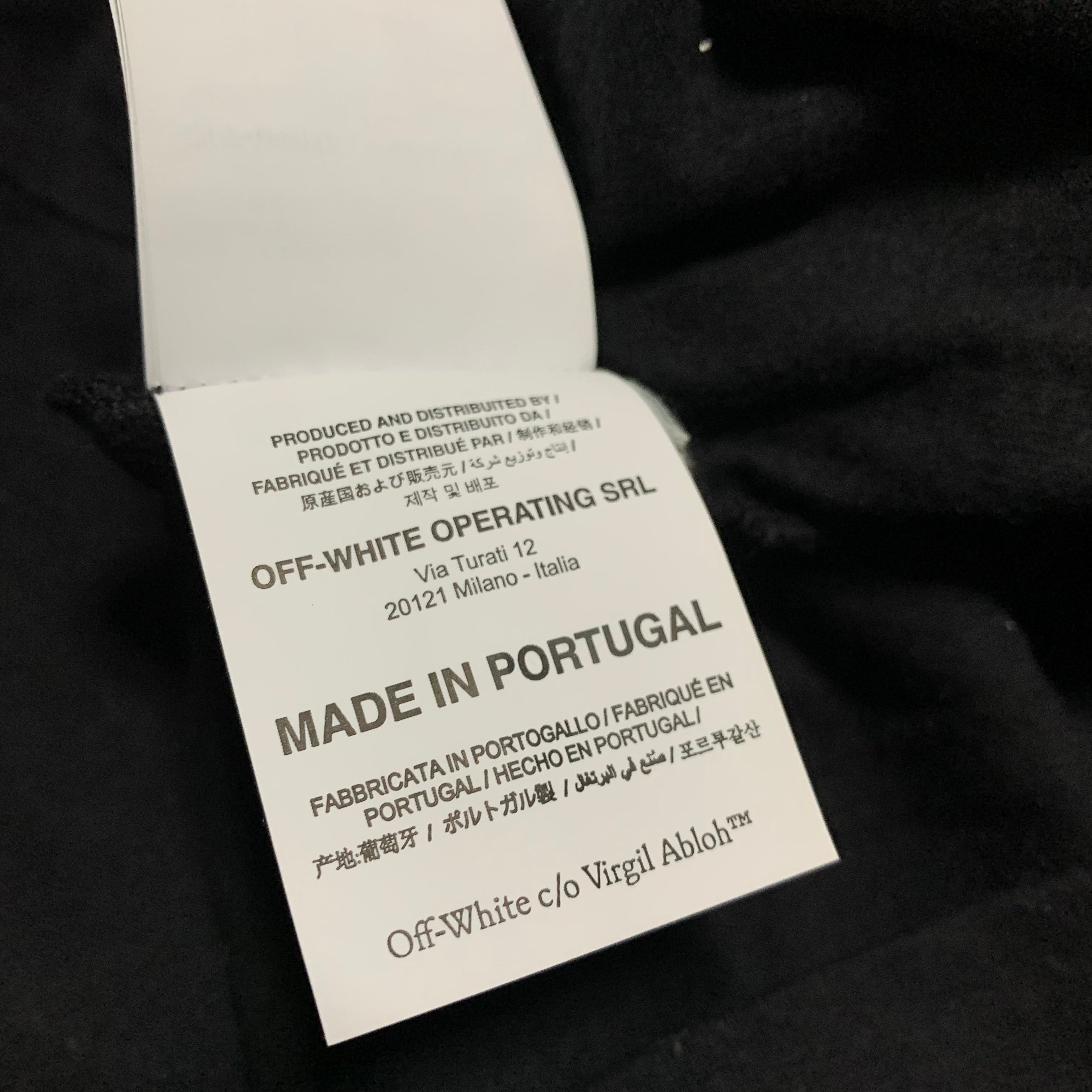 Off White XS Airport Arrows Black Tee Virgil Abloh