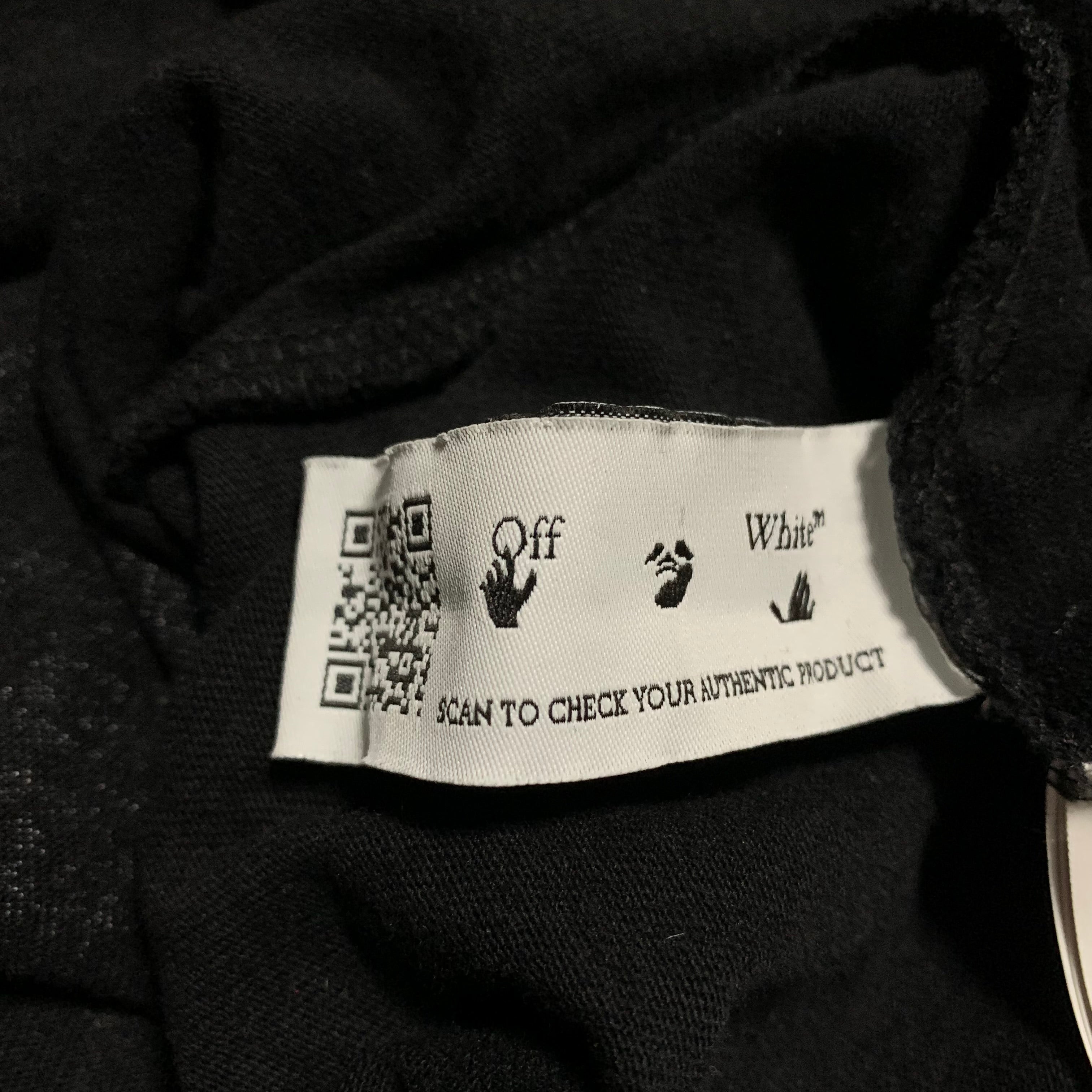 Off White Small Caravaggio Arrows Black Tee Virgil Abloh Sprayed Graffiti