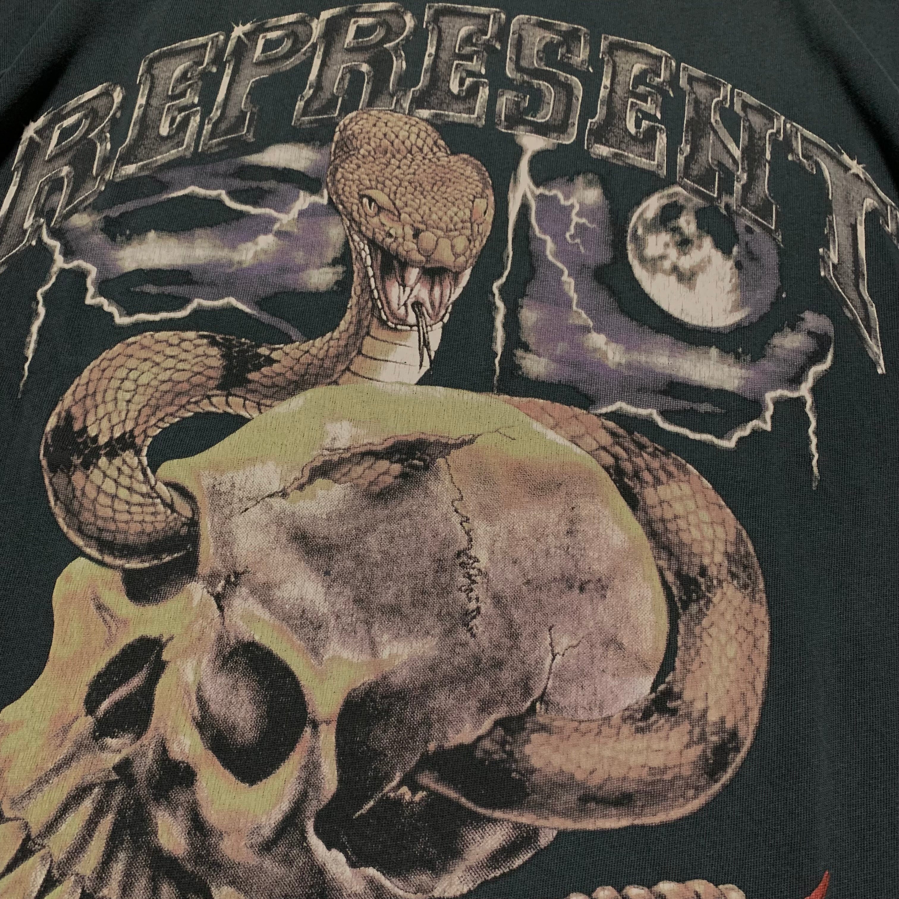 Represent Small Bad To The Bone Vintage Black Tee