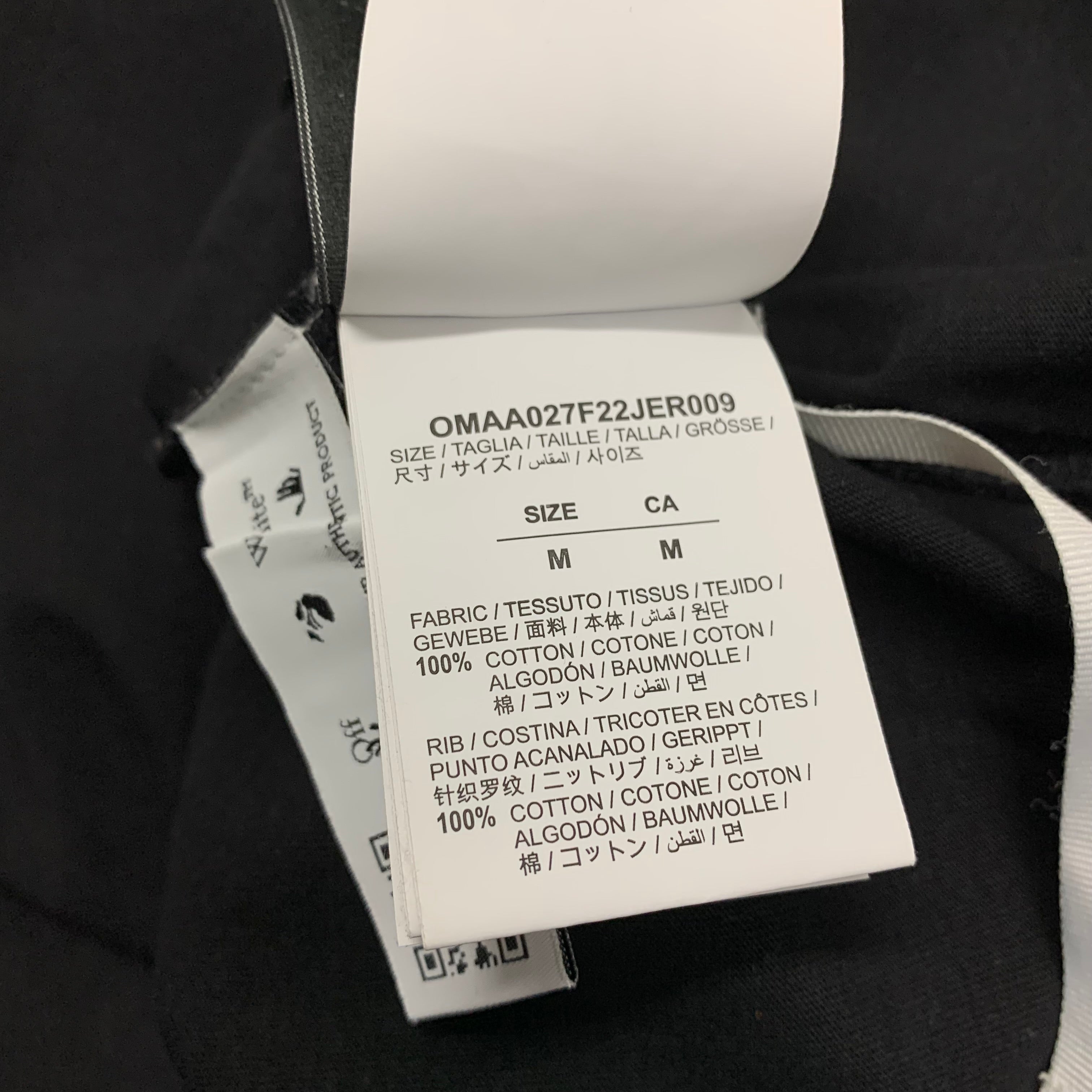 Off White Medium Tee Paint Marker Arrows Black T-Shirt Virgil Abloh