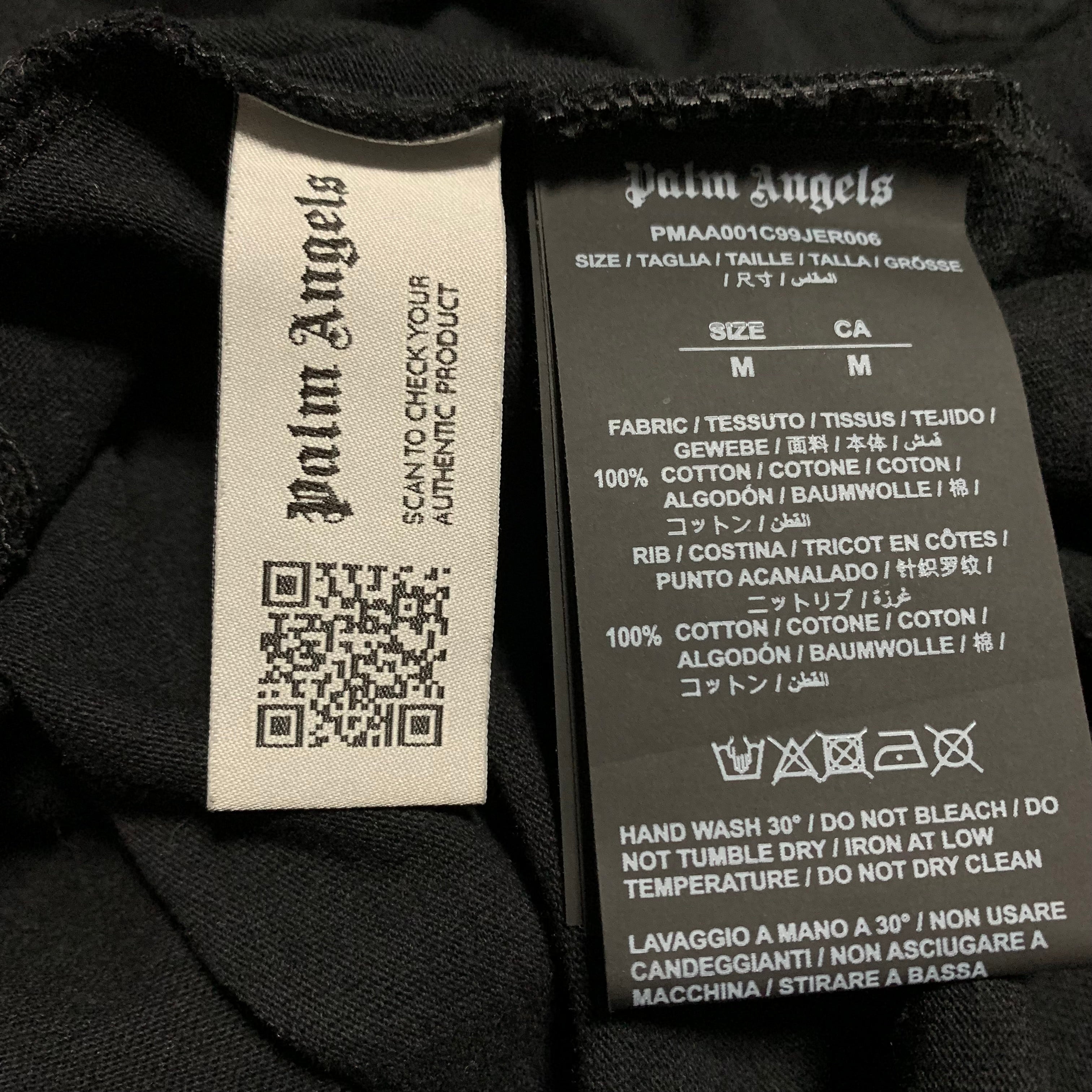 Palm Angels Medium Milano Sprayed Black Tee