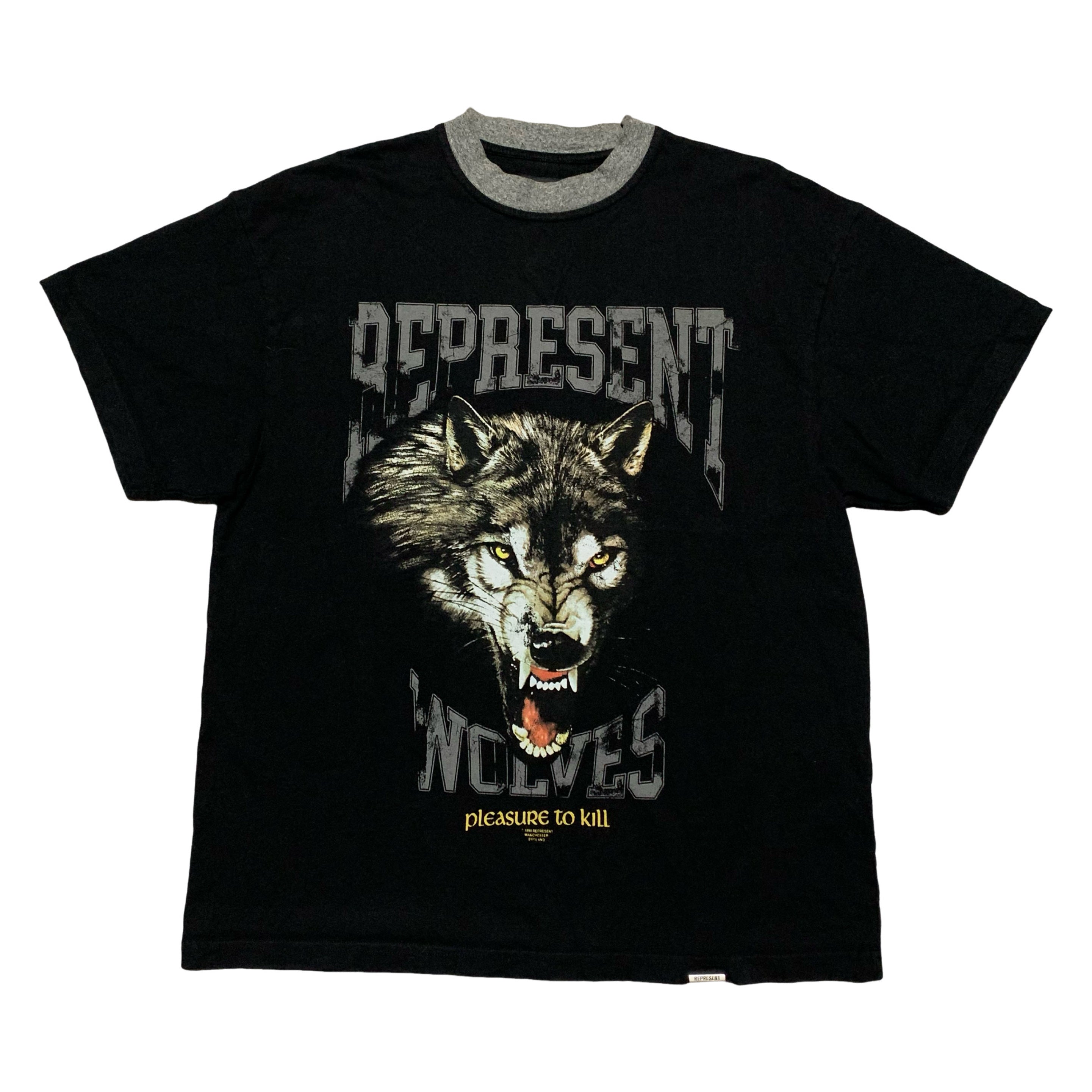 Represent XS Wolves Jet Black Tee Pleasure To Kill