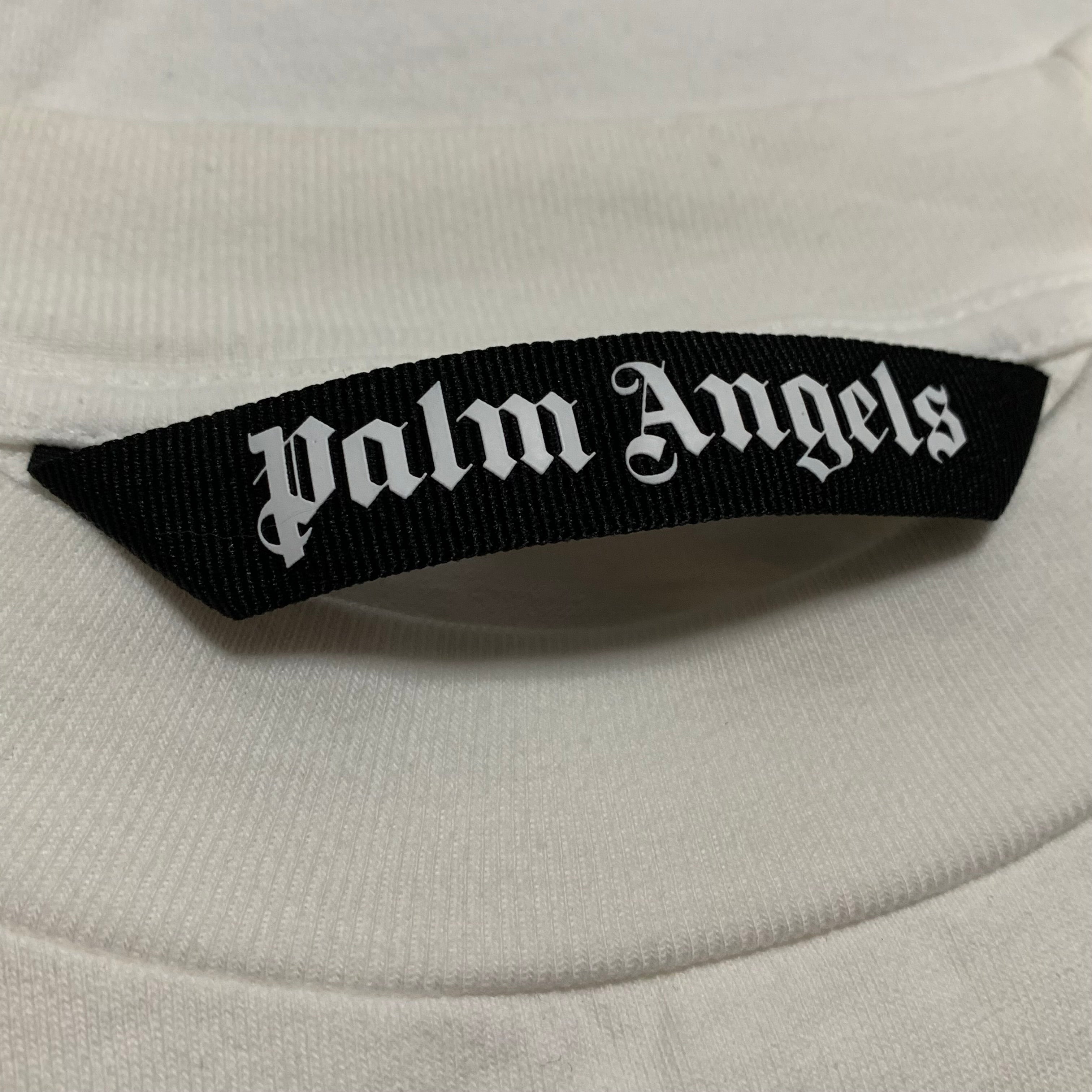 Palm Angels Small Broken Palm Tree White Tee