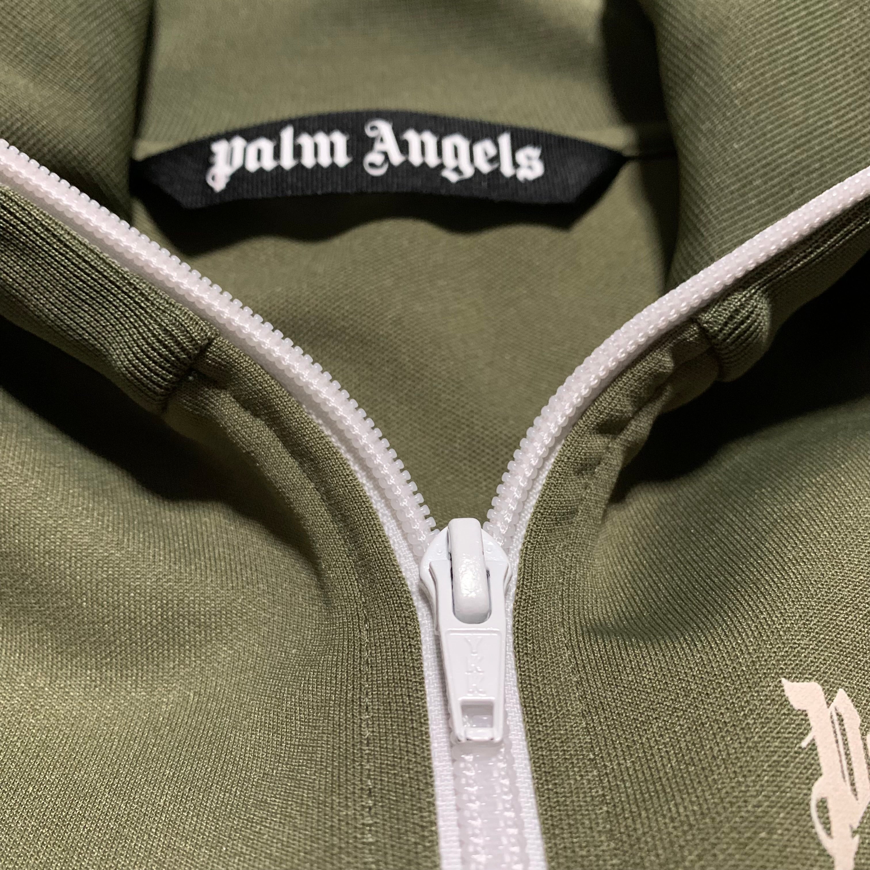 Palm Angels Medium Track Jacket Classic Khaki Green Track Top Jacket