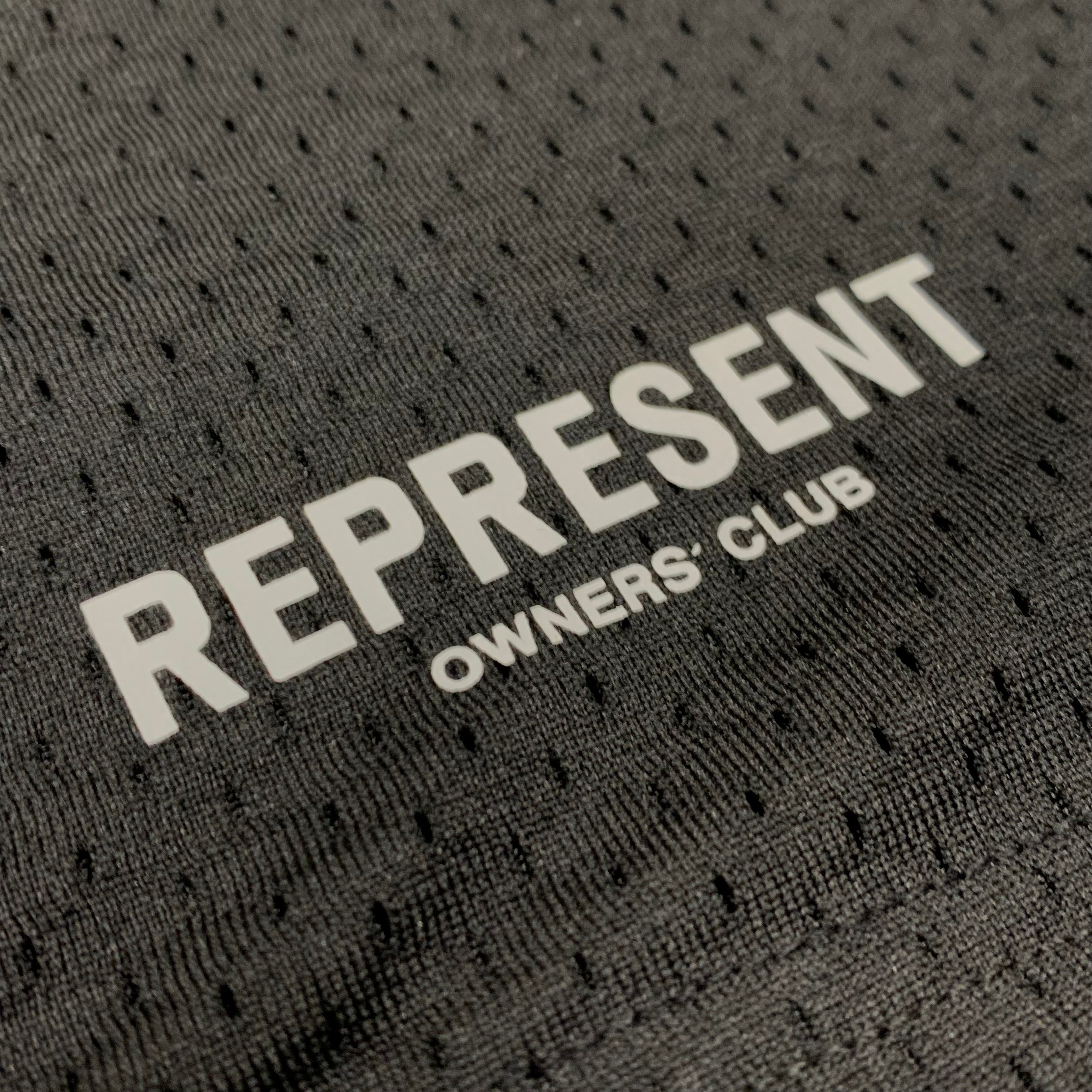 Represent Large Shorts Owners Club Mesh Black Bottoms