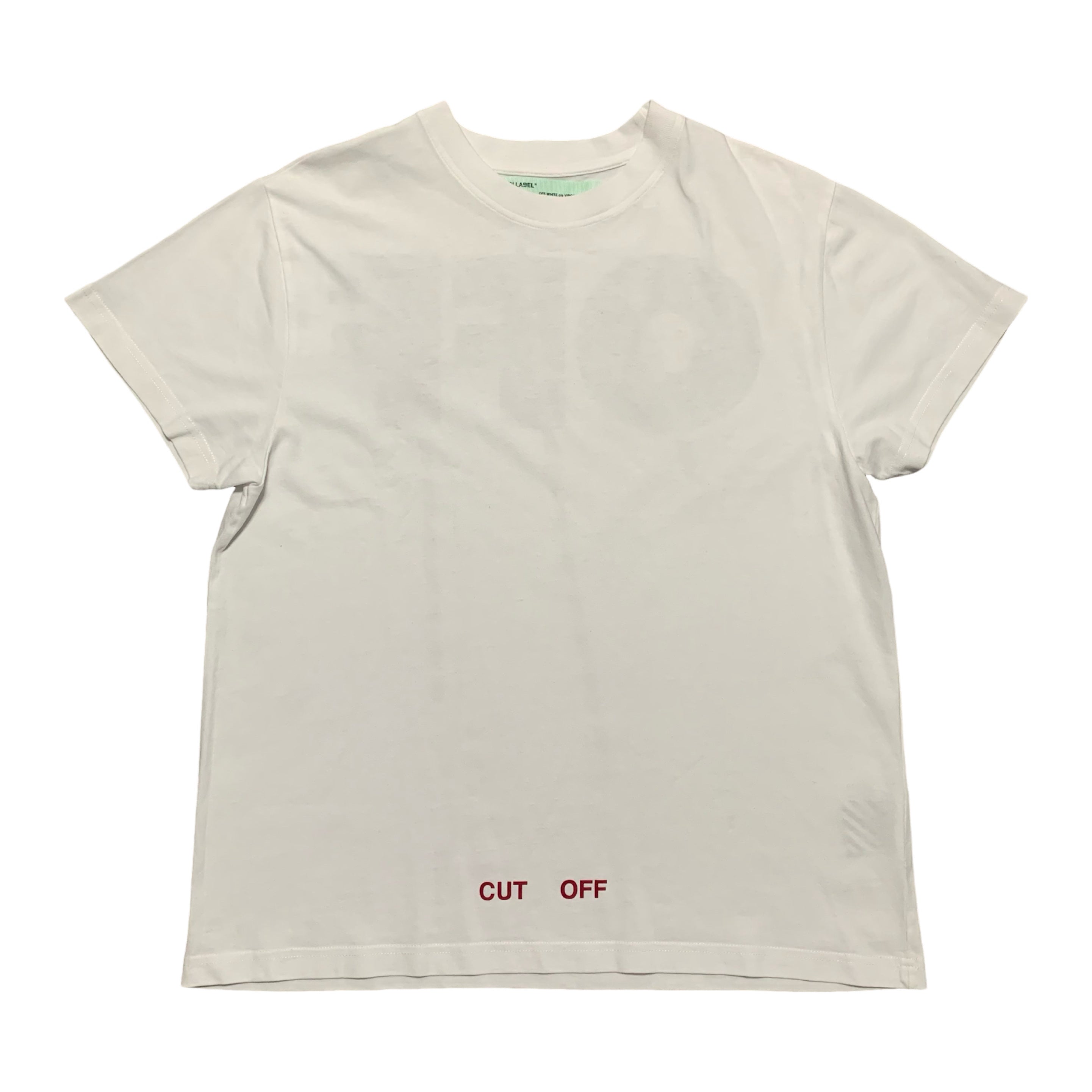 Off White XS Silver White Tee Virgil Abloh