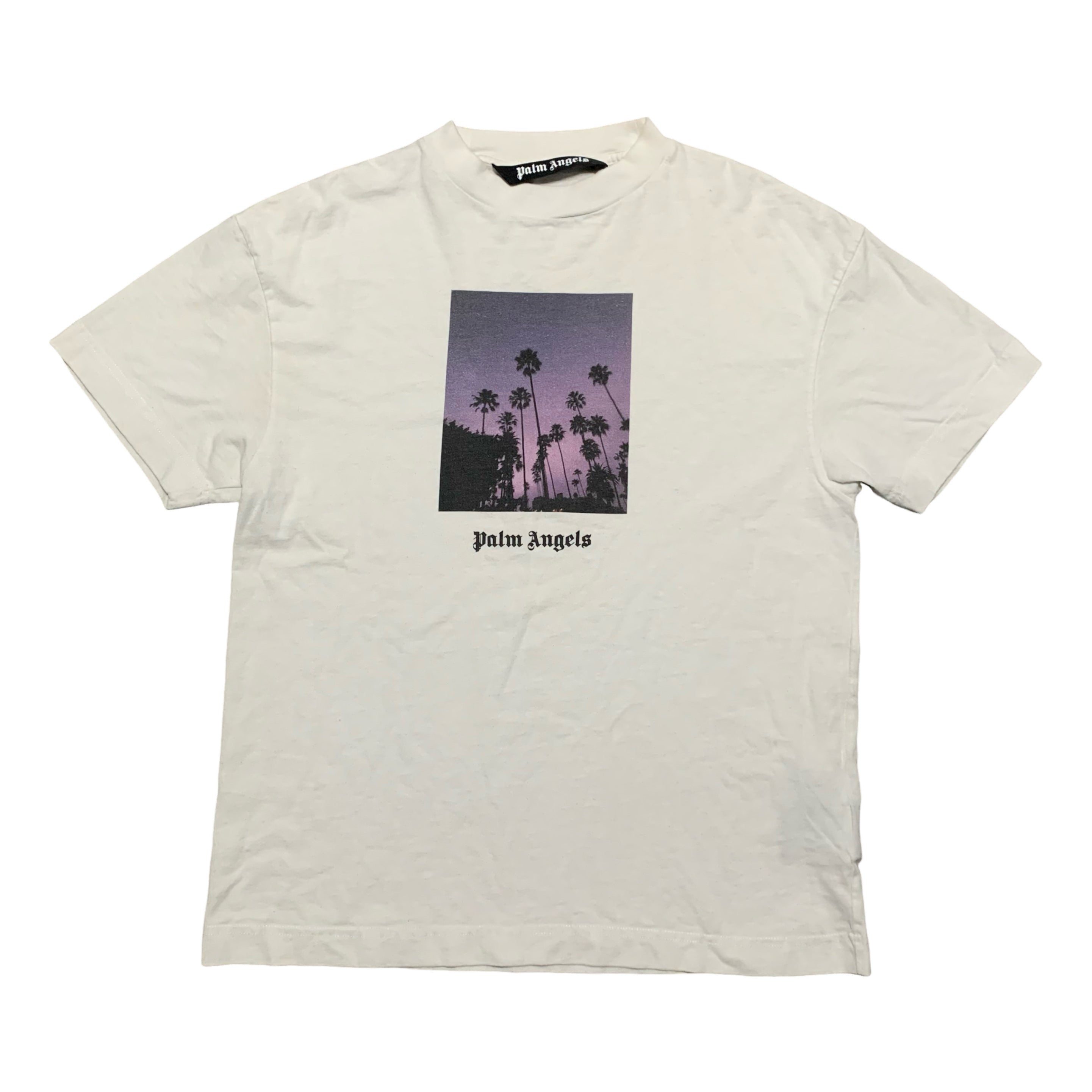 Palm Angels Small Palm Tree Graphic White Tee