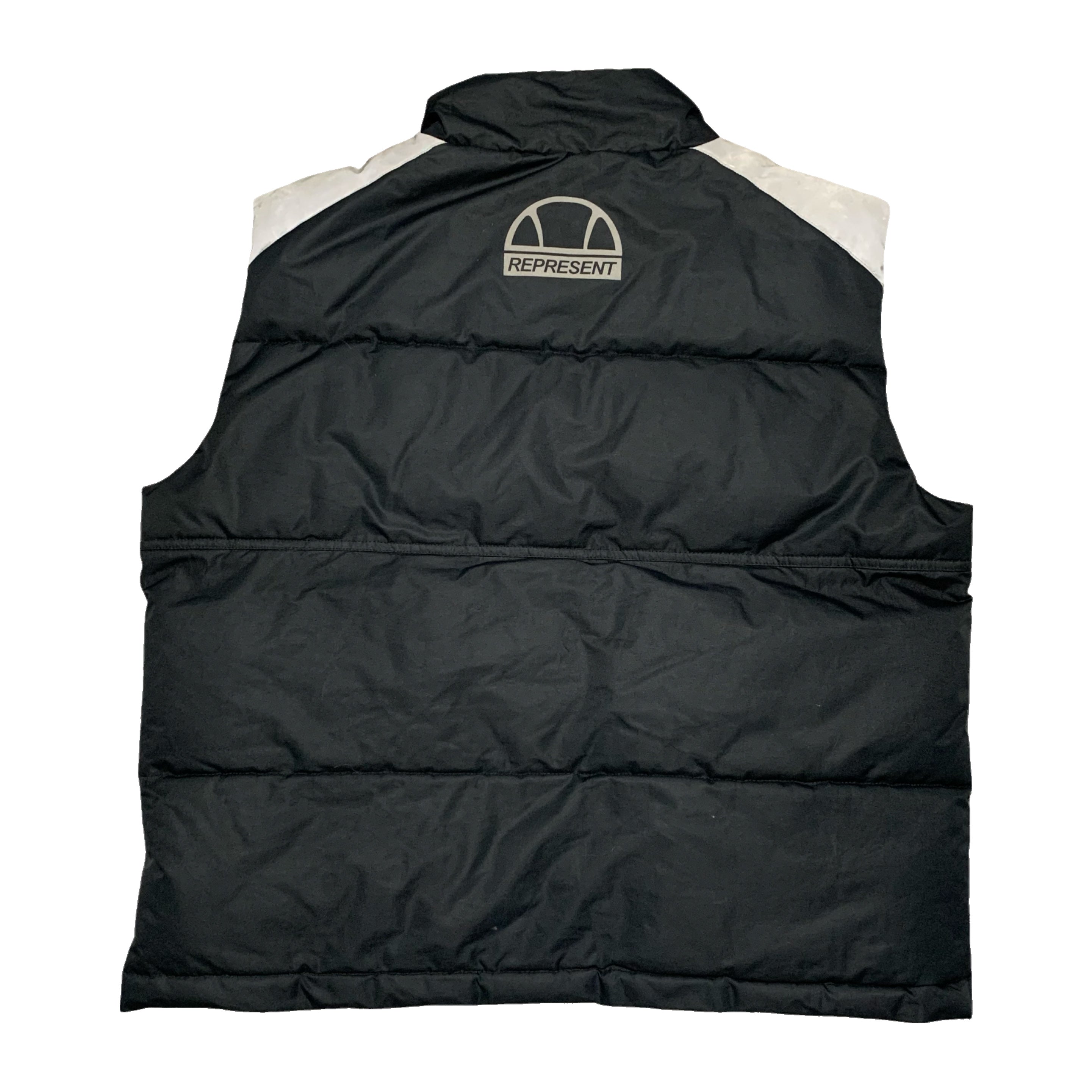 Represent Large Ellesse Gilet Puffer Vest Jacket Black Reflective (Unreleased Sample 1/1)