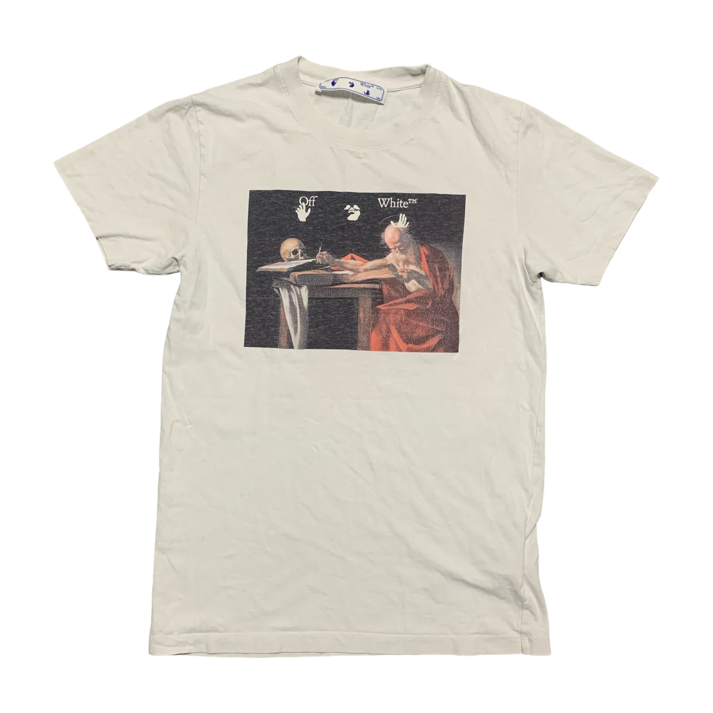 Off White XS Caravaggio Arrows White Tee Virgil Abloh