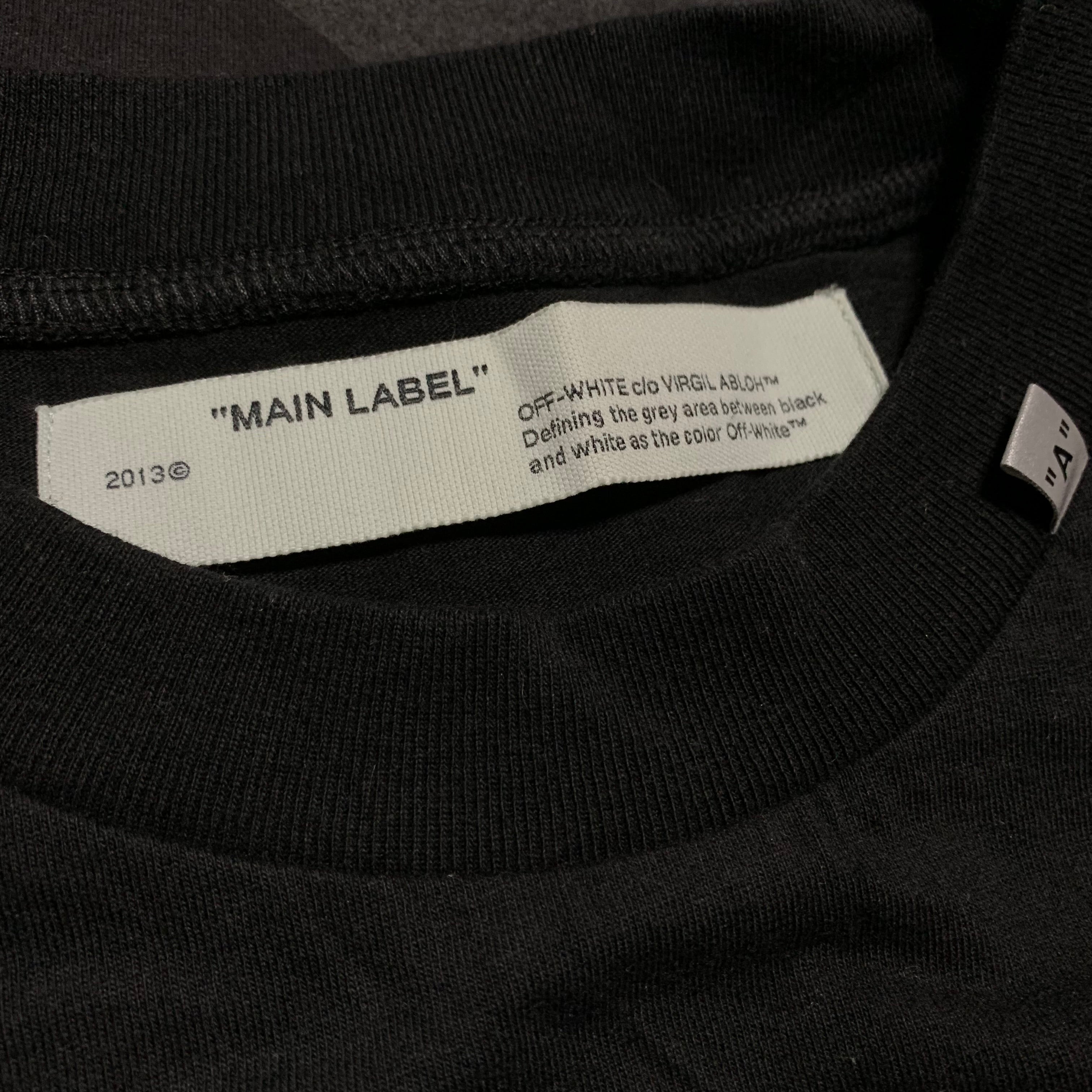 Off White XS Caravaggio Arrows Black Tee Virgil Abloh