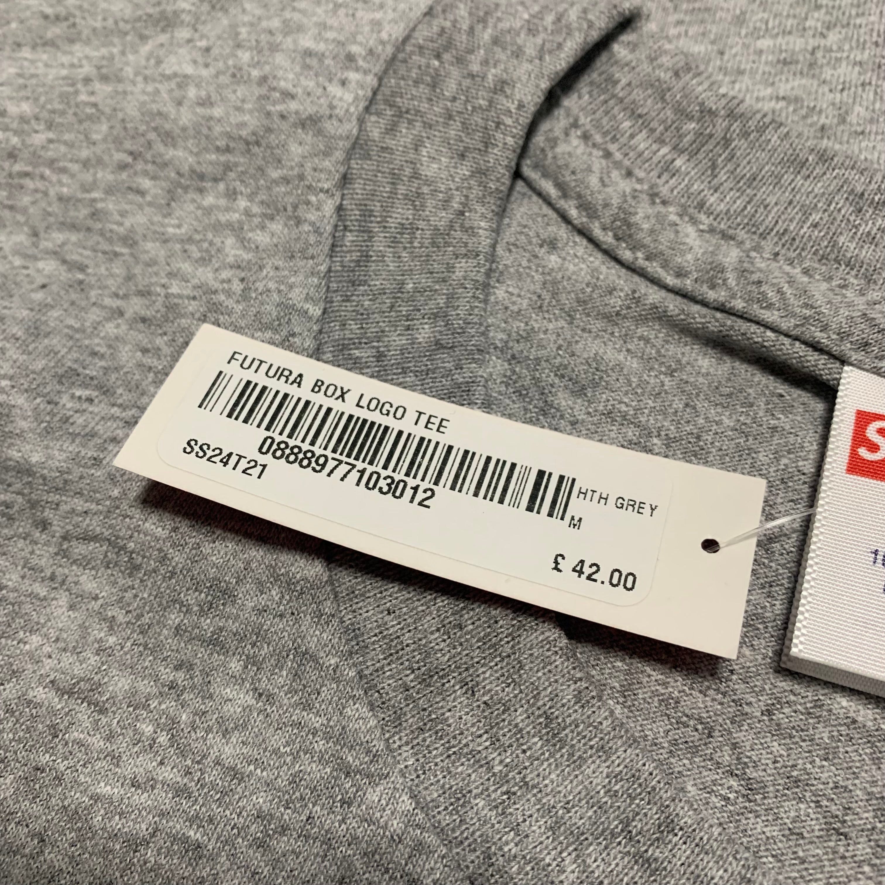 Supreme Medium Futura Box Logo Grey Tee 2024