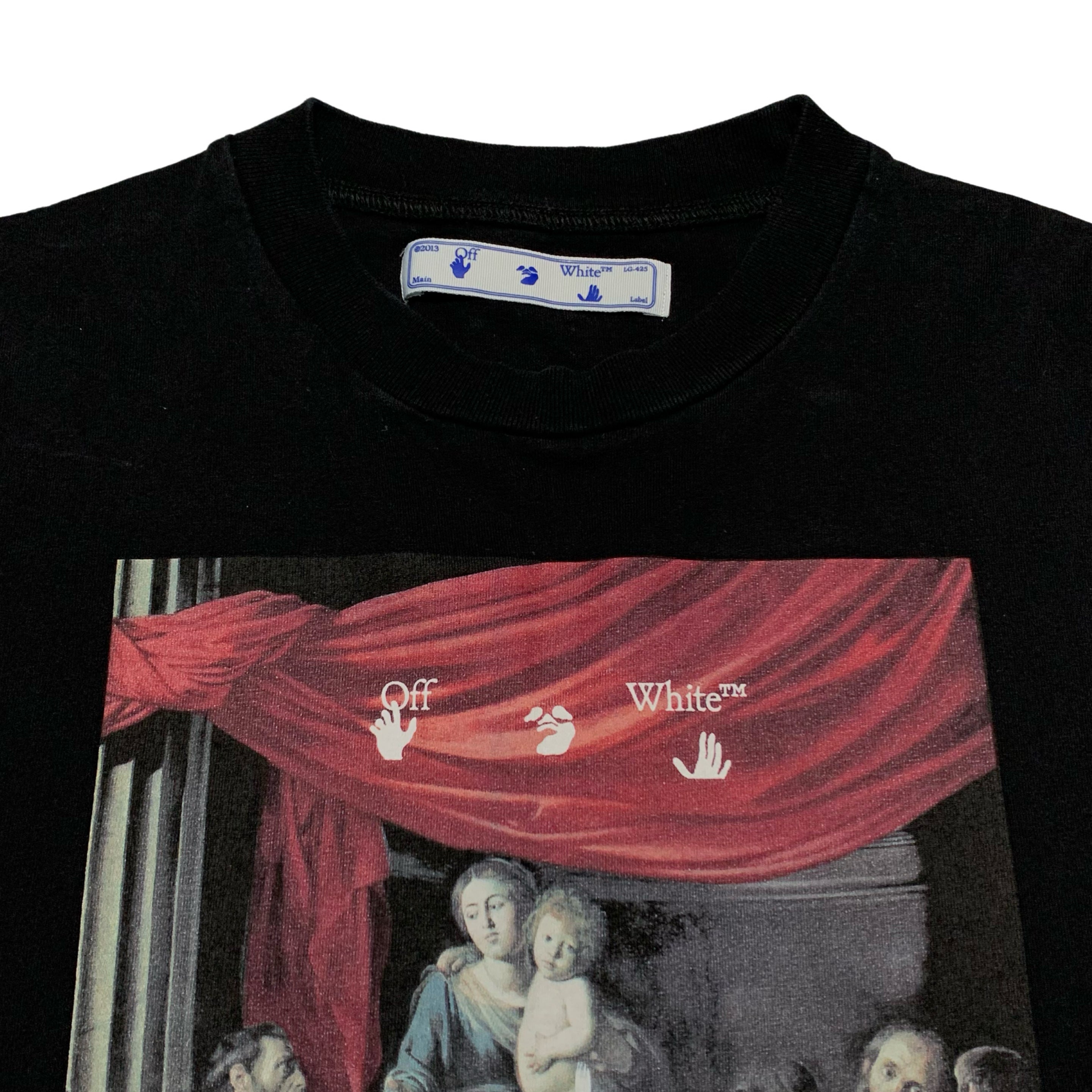 Off White Medium Caravaggio Arrows Black Tee Virgil Abloh